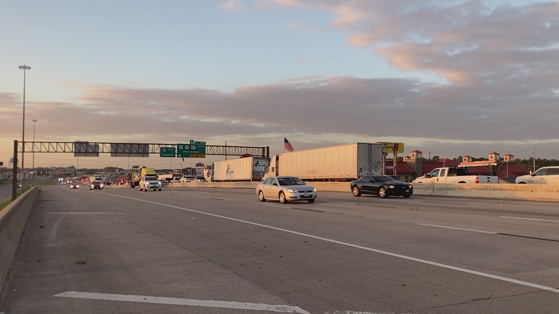 Traffic along westbound Interstate 10 in Beaumont has been backed up since early Thursday morning following a fatal wreck.