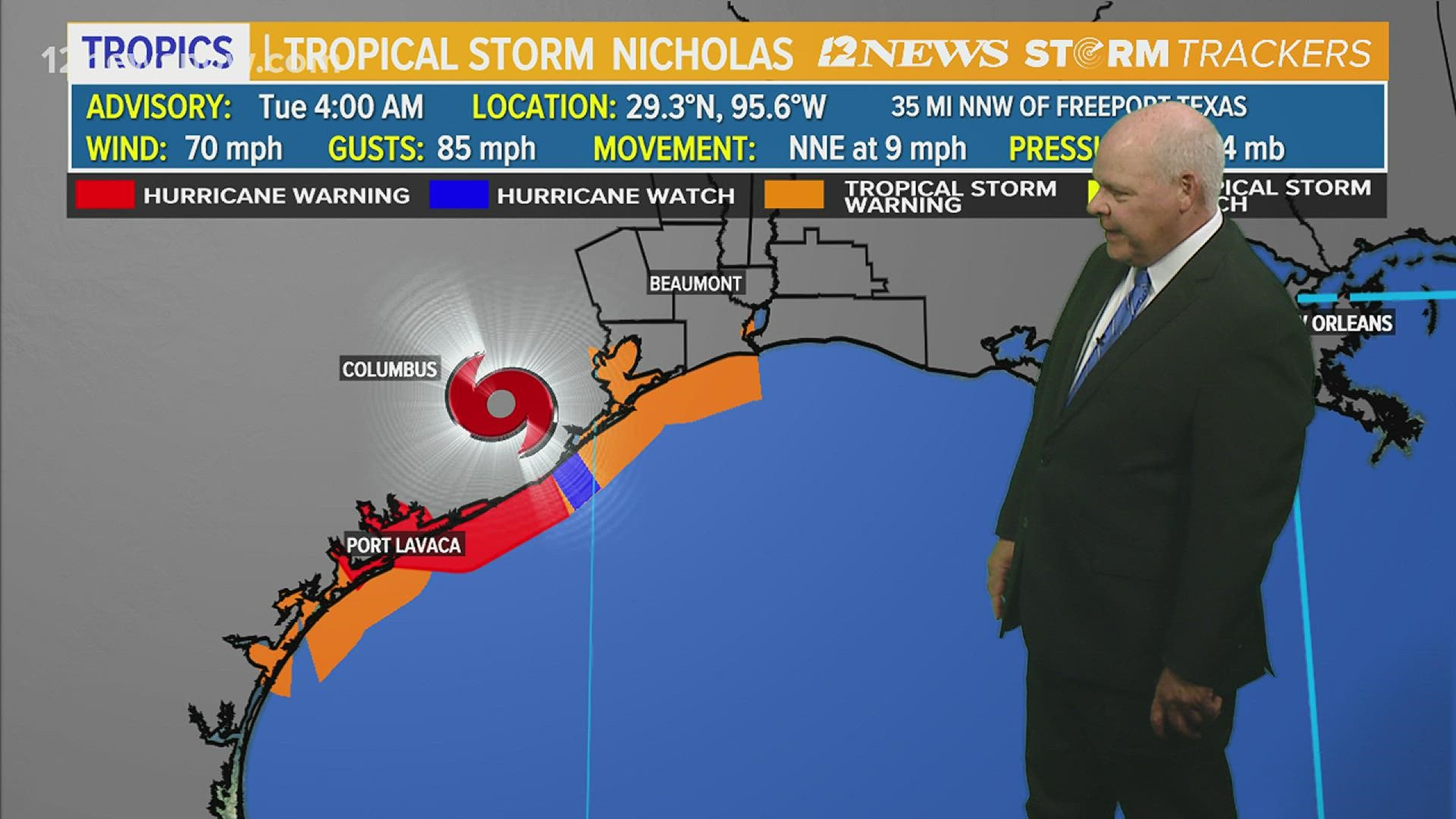 Daybreak Hurricane Nicholas coverage