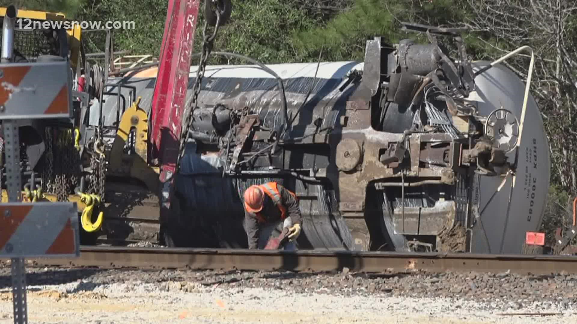 BNSF officials said that on early Sunday morning, there was a derailment of nine mixed freight cars in their Silsbee yard.