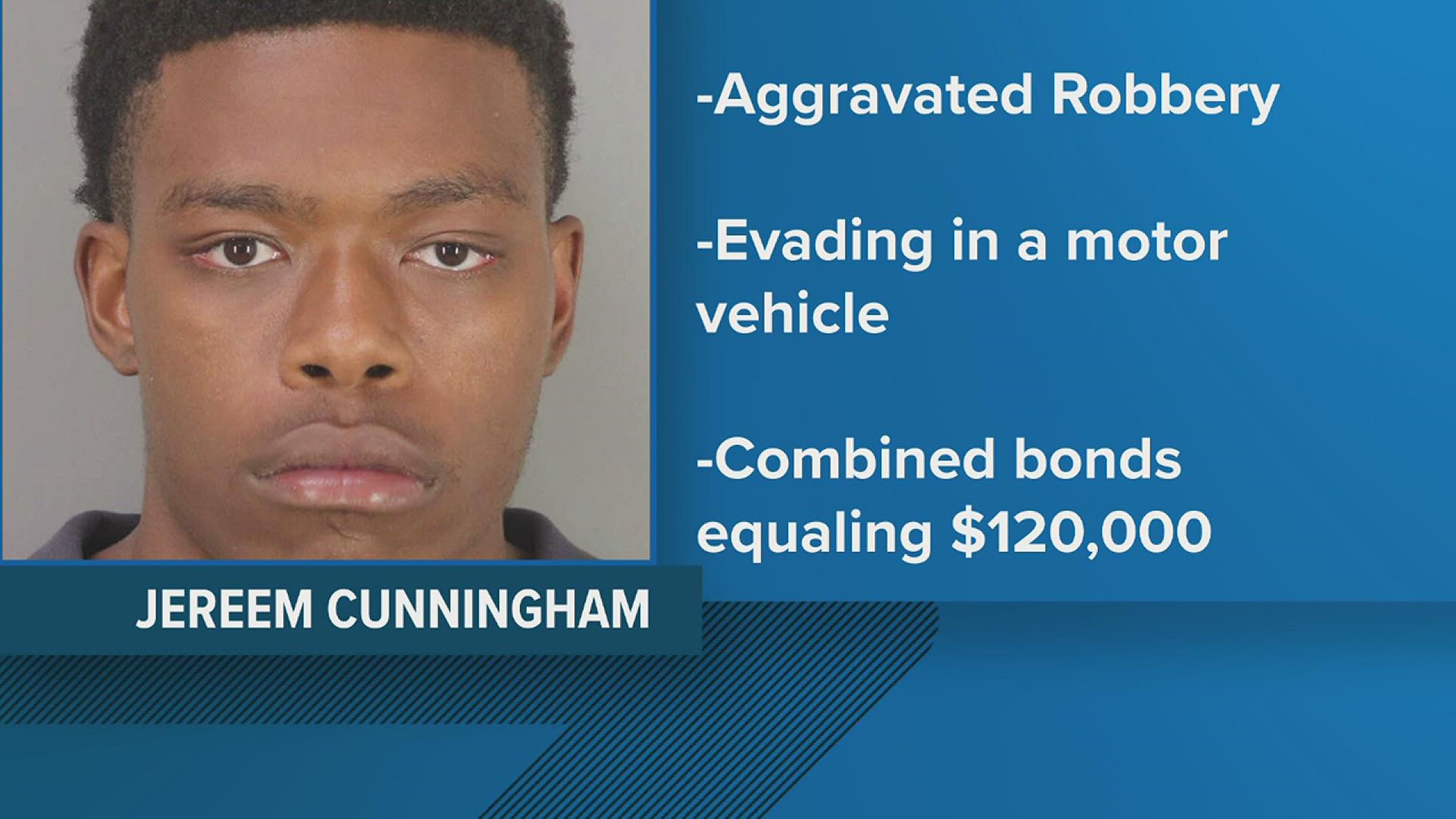 A Beaumont man is facing charges after a victim told police he was robbed at gunpoint with his toddlers in the car.