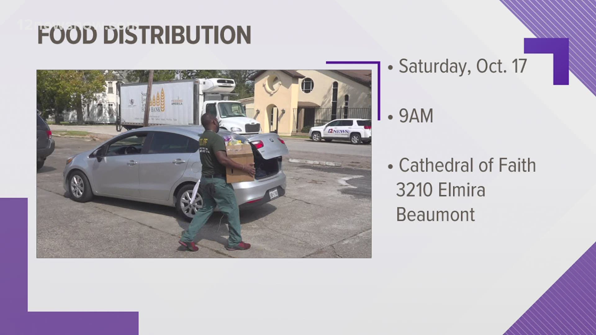 If you are still recovering from the storms and need assistance, the Southeast Texas Food Bank is holding a special disaster distribution Saturday.