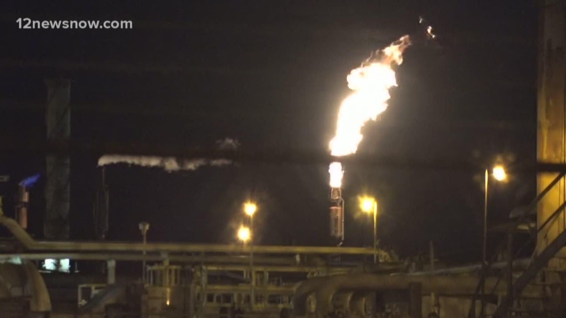 It says the process of safely flaring is an environmentally approved measure and is used to burn hydrocarbons that cannot be processed during a unit shutdown.