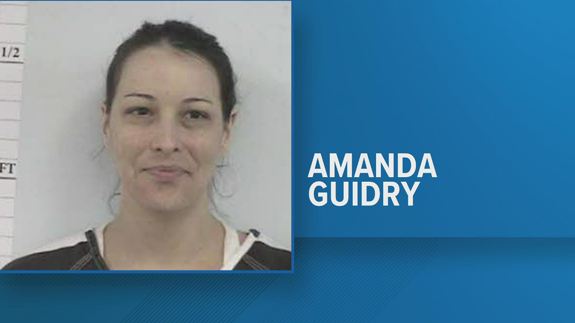 The jury found Amanda Guidry guilty of a lesser charge of causing serious bodily injury to a child.
