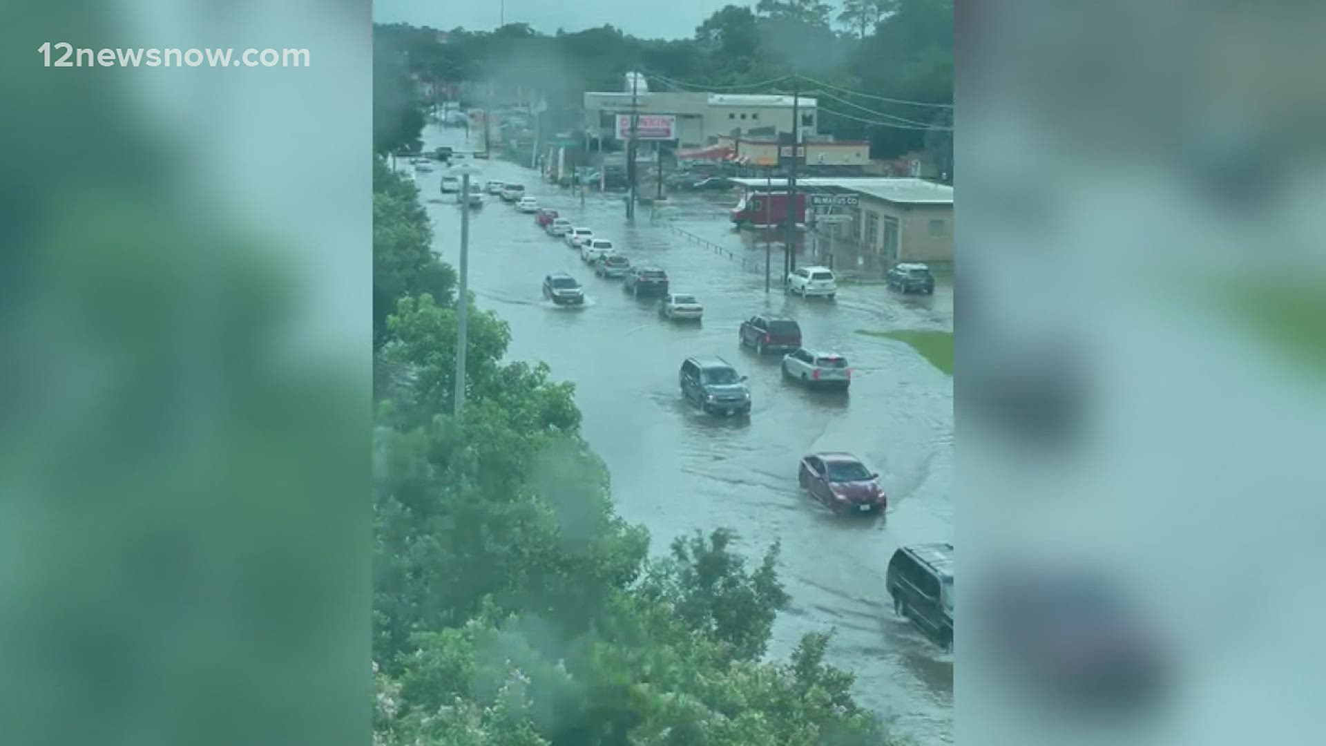 Flooding drainage issues affecting businesses along 11th St in Beaumont