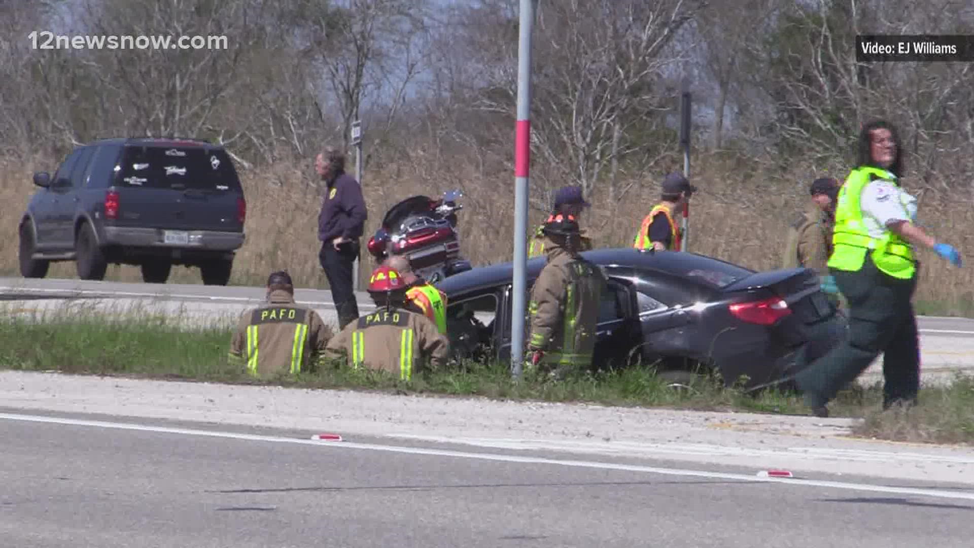 Troopers responded to the eastbound lanes of Highway 73 in Port Arthur around 10:30 a.m.