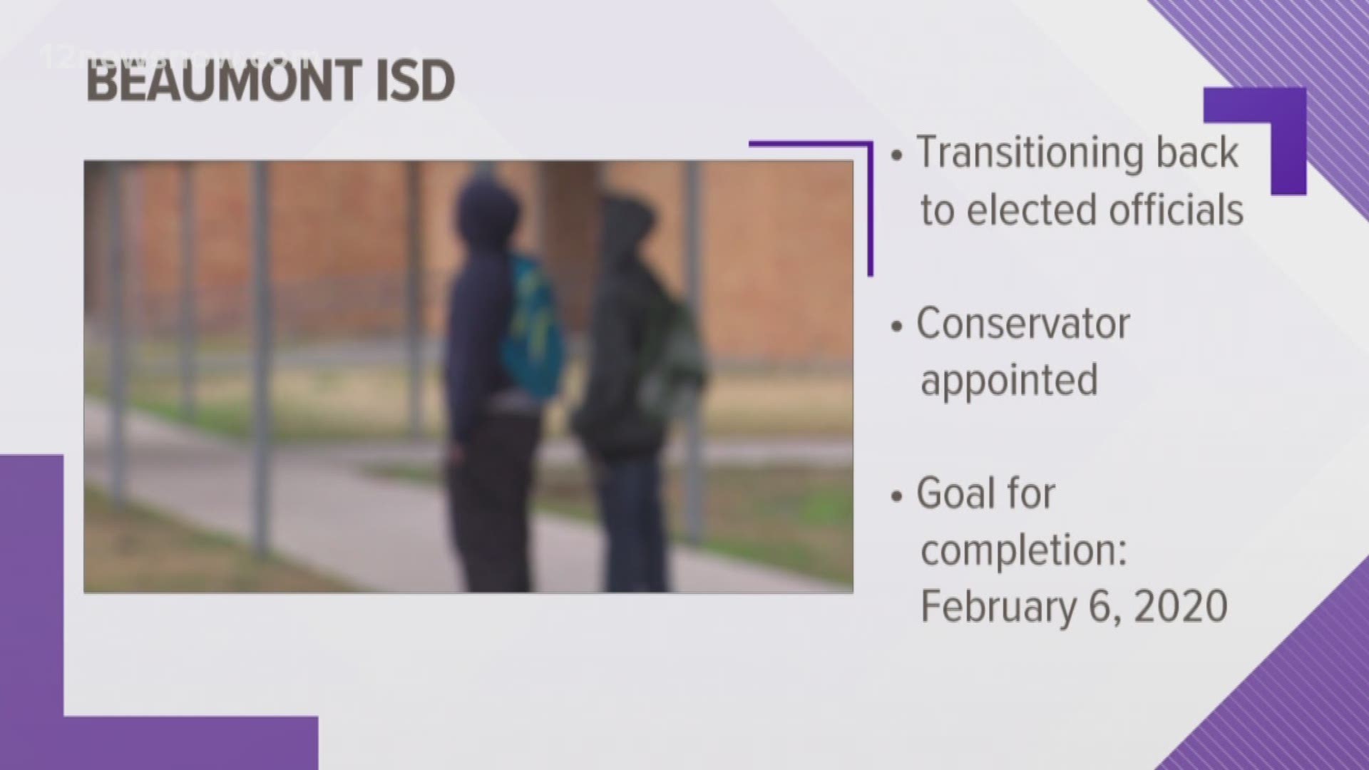 A Beaumont ISD spokesperson said the conservator has been appointed.