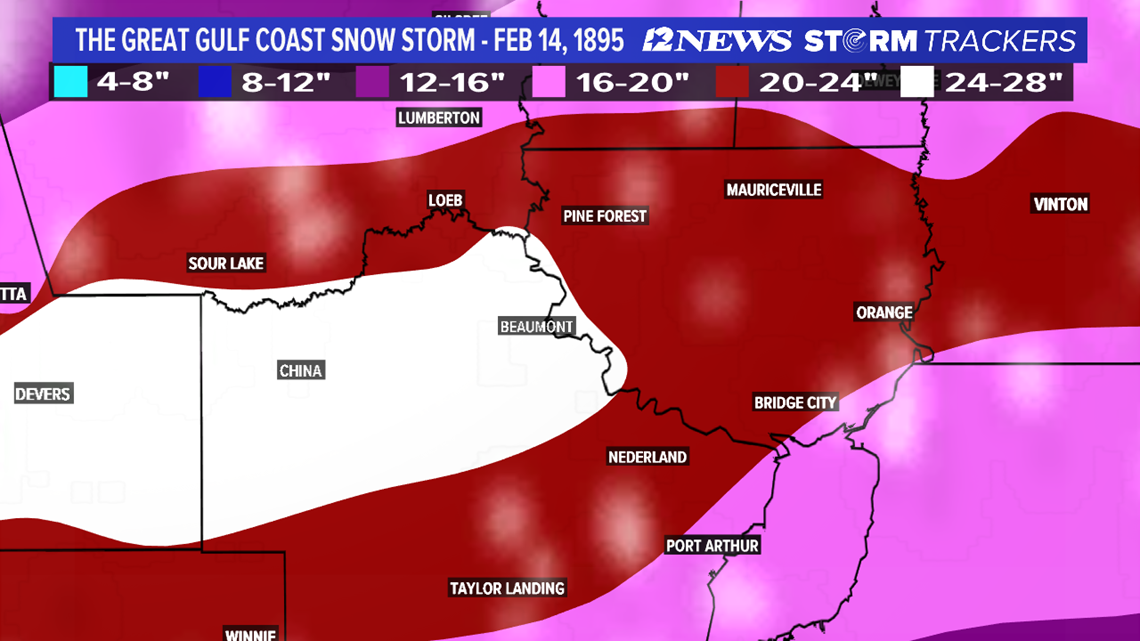 Remembering the 1895 Great Gulf Coast Snowstorm that covered Southeast