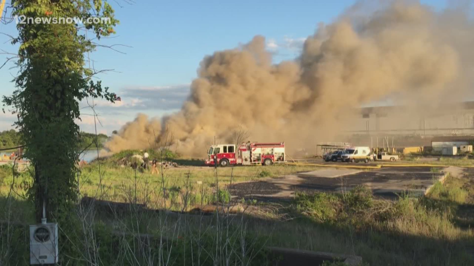 Firefighters worked quickly to contain the fire, but say the barge was empty and are unsure as to what caused the fire in the first place.