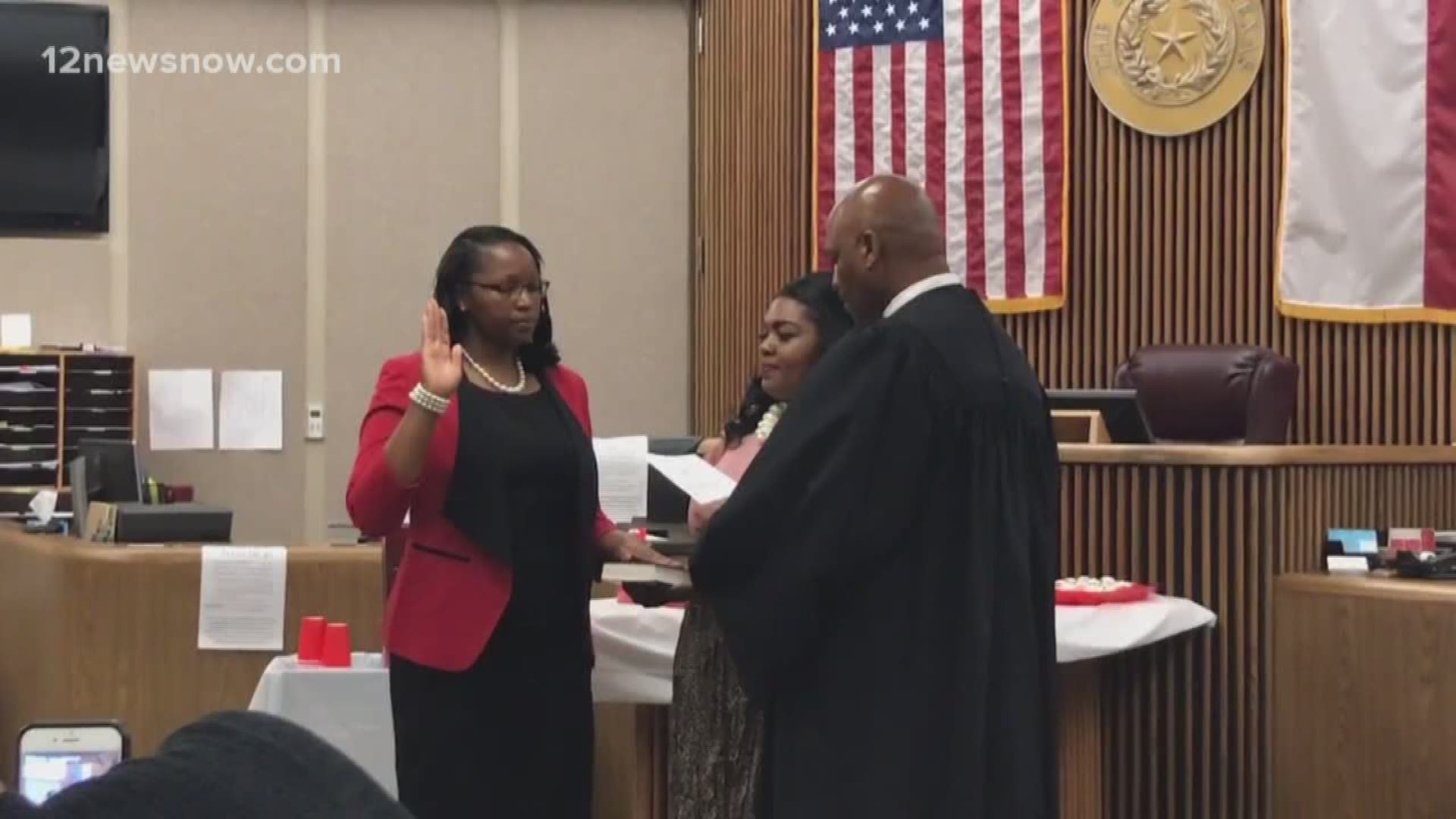 Jefferson County judge swears in his own daughter as Beaumont municipal judge