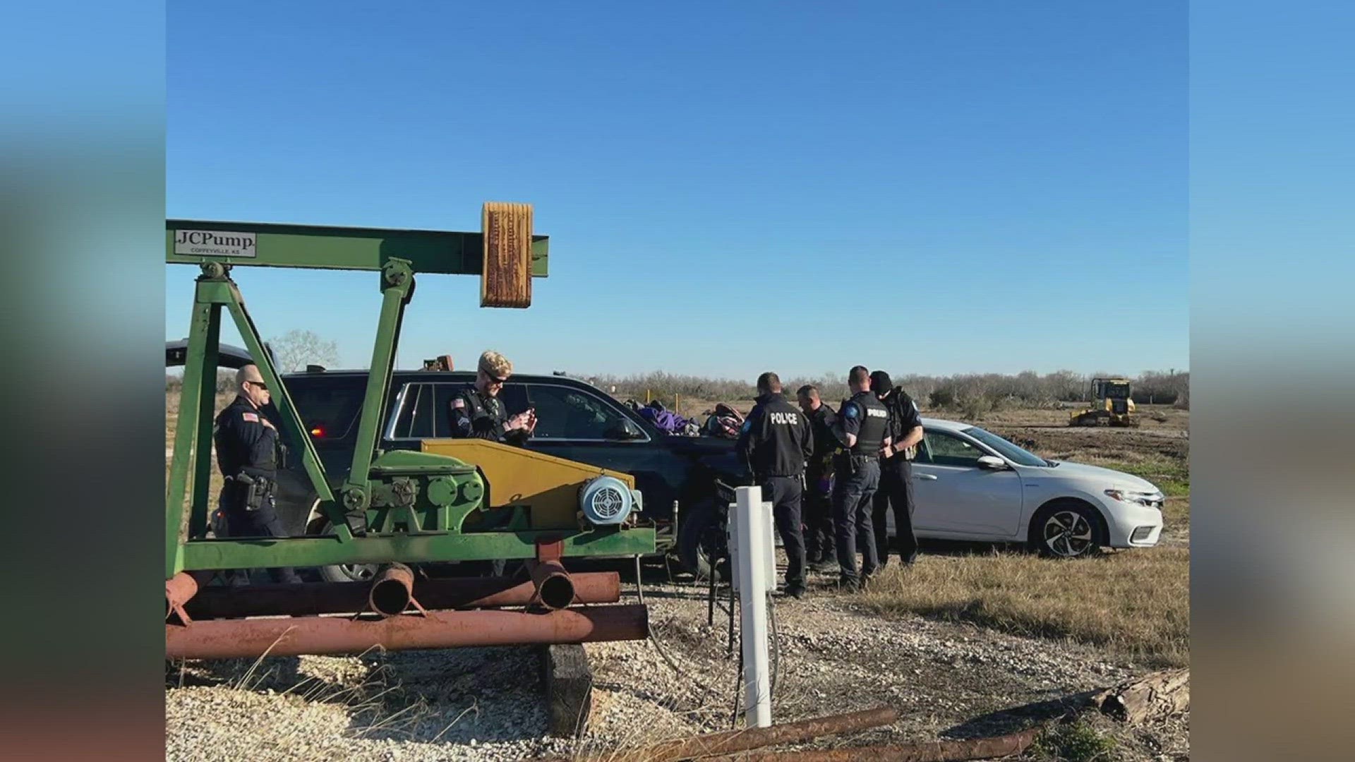 Officers found suspected fentanyl and an AR style pistol with the suspects. They also found that the vehicle was reported stolen from an armed robbery in Louisiana.