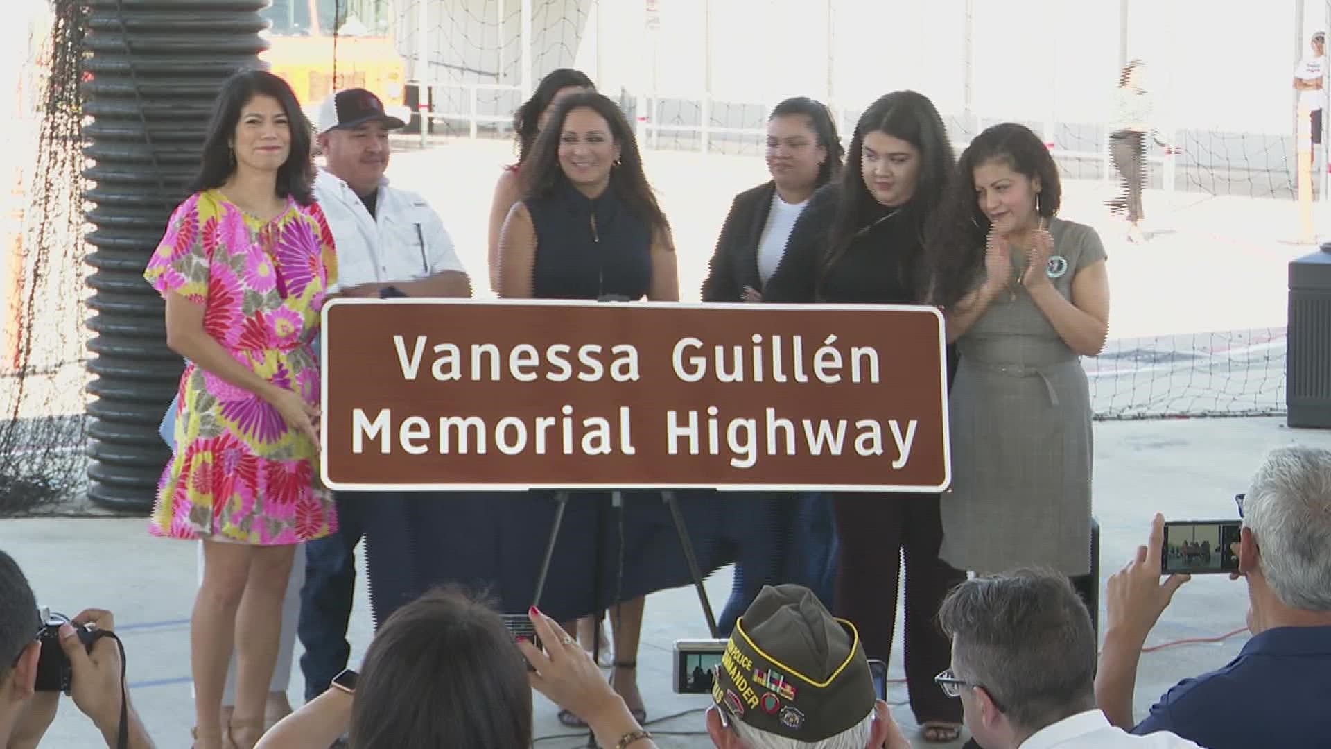 At the dedication, Vanessa Guillén's family called for change. They said they are continuing to honor her legacy by fighting for more meaningful legislation.