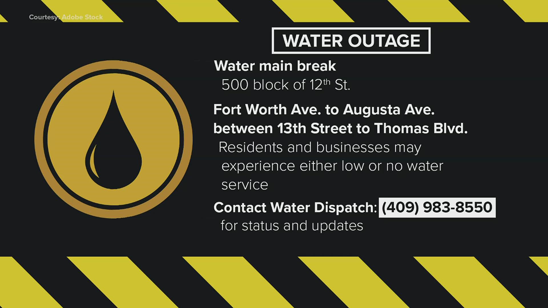 Water Outage Some Port Arthur residents may have little to no water pressure for a few hours