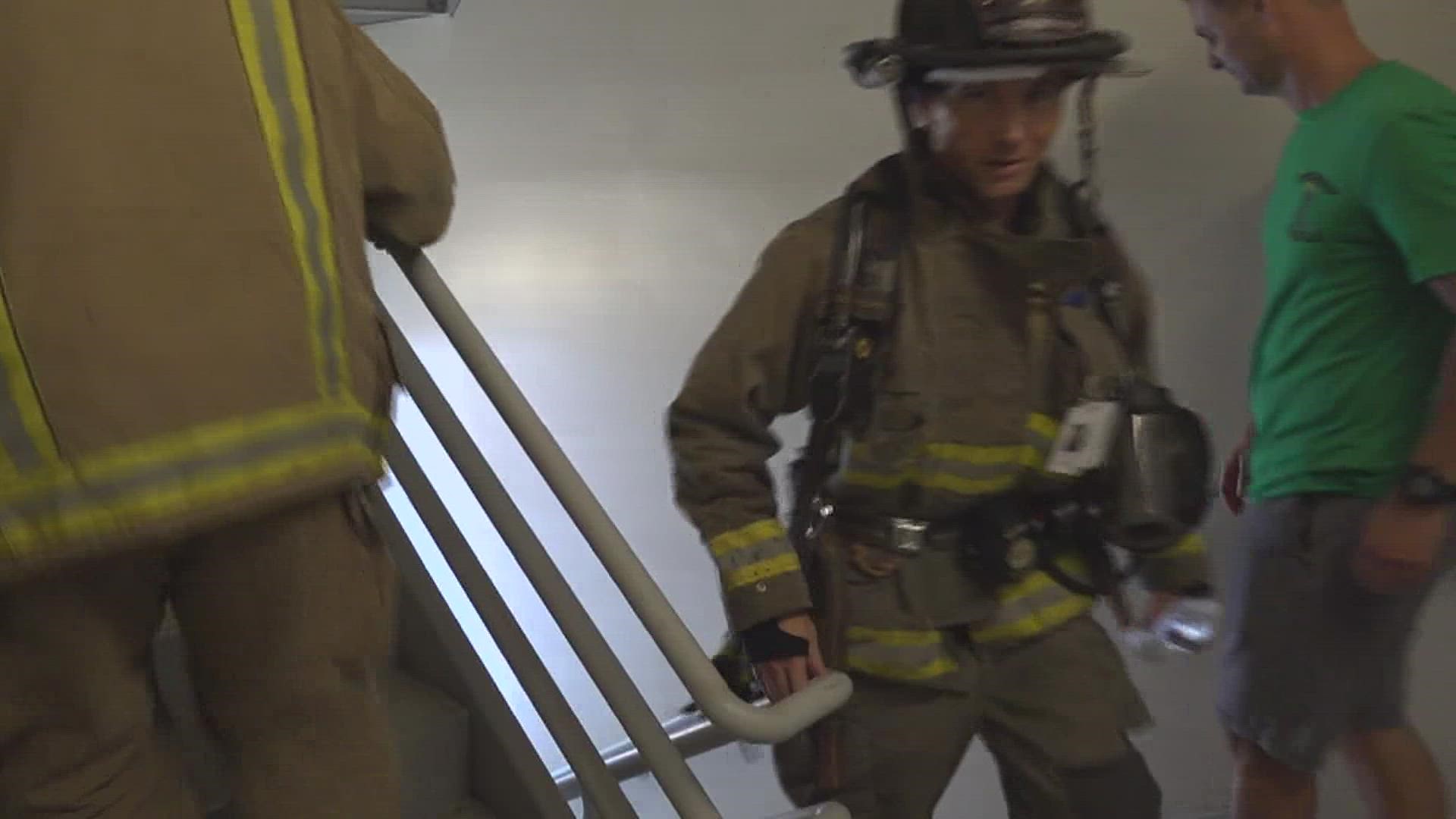 First responders and community members climbed 110 flights of stairs to honor the sacrifice made by first responders on 9/11.