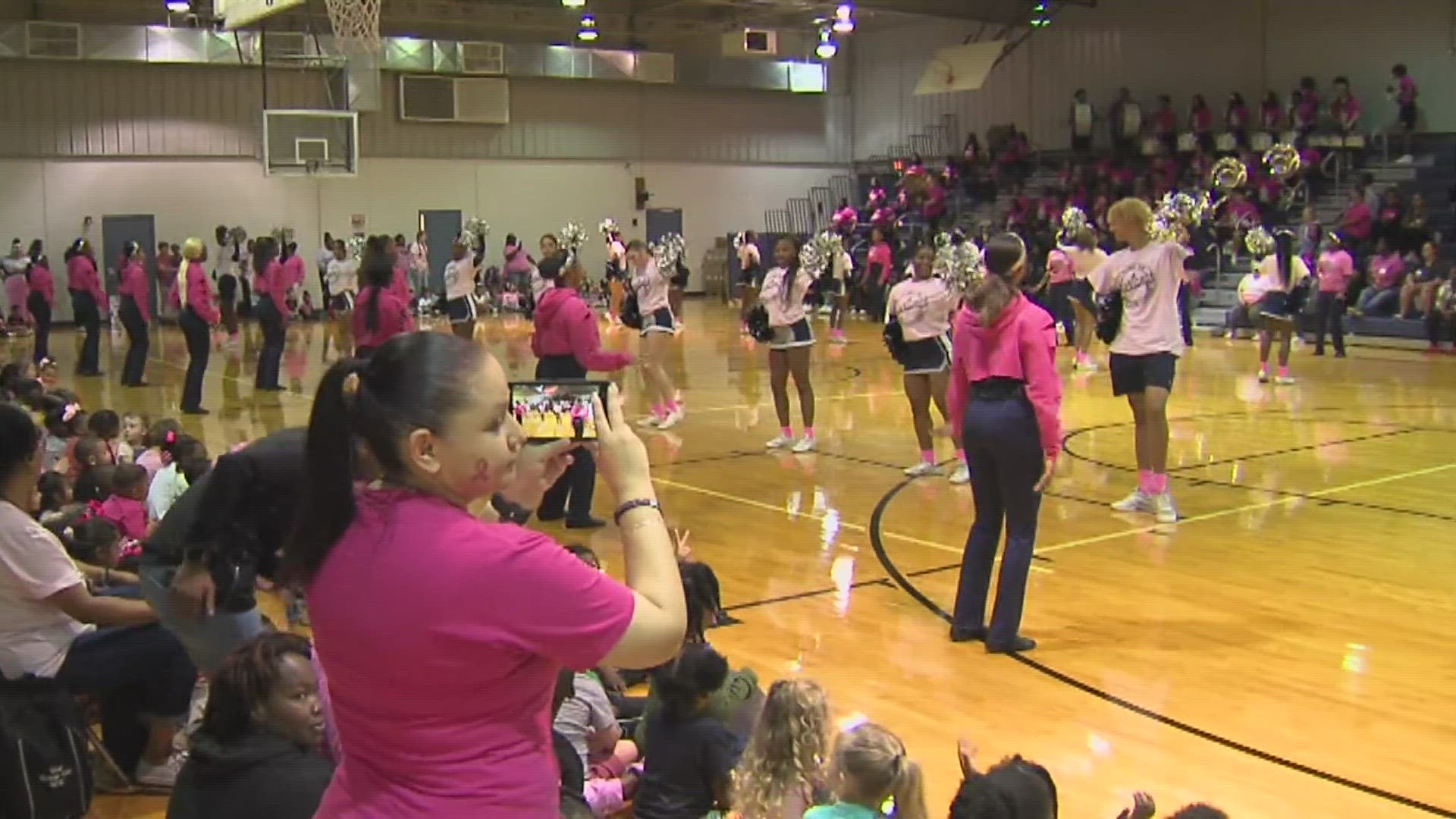 North Early Learning Center gathered to show off their pink in honor of  breast cancer awareness