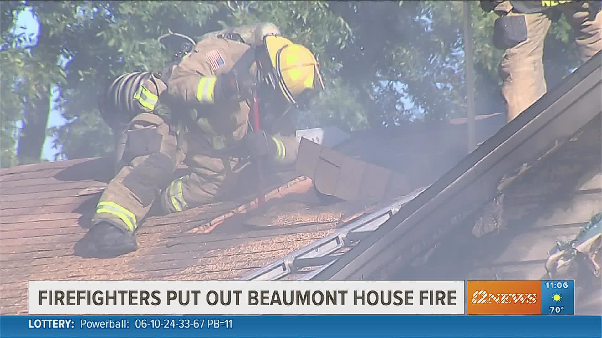 No one was injured in a Thursday morning house fire on the south side of Beaumont.