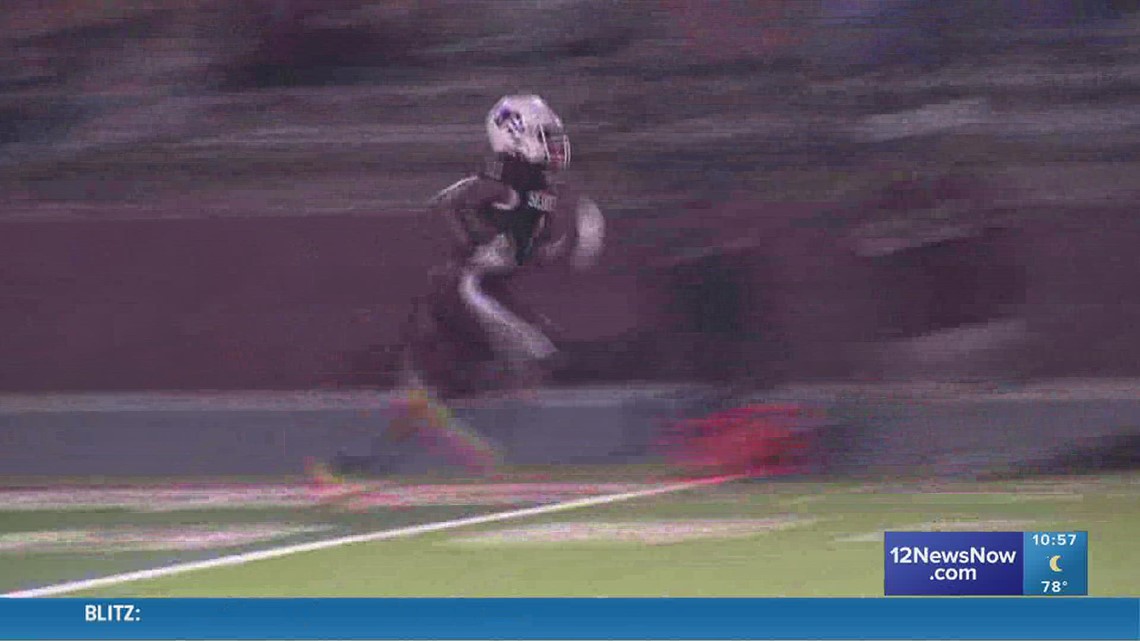 Silsbee's Dre'lon Miller gets reception over the WO-S coverage to take it to the house in the Play of the Week