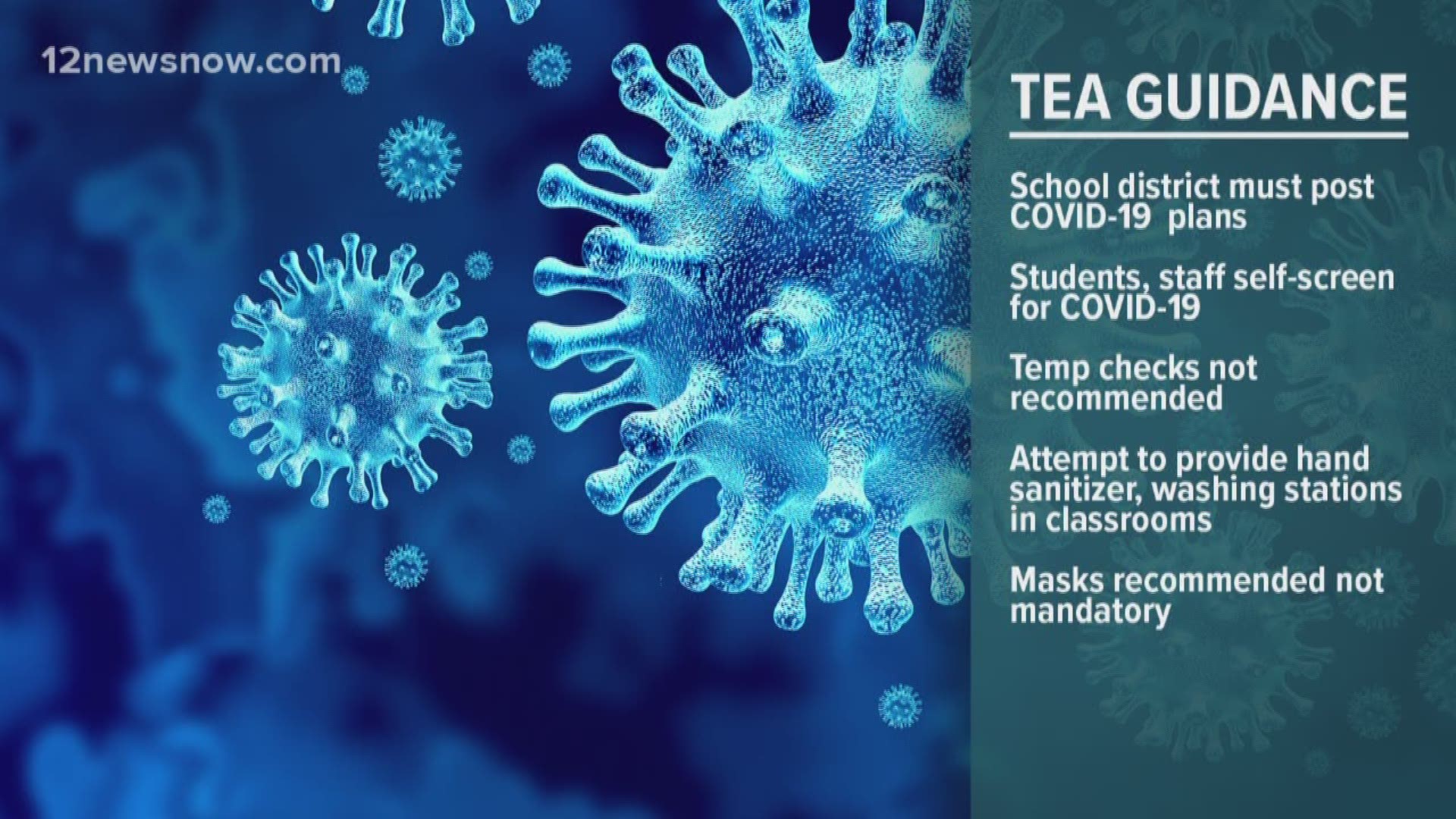A draft document found on the TEA's website Tuesday showed agency officials are envisioning a largely hands-off approach to the start of school this fall.