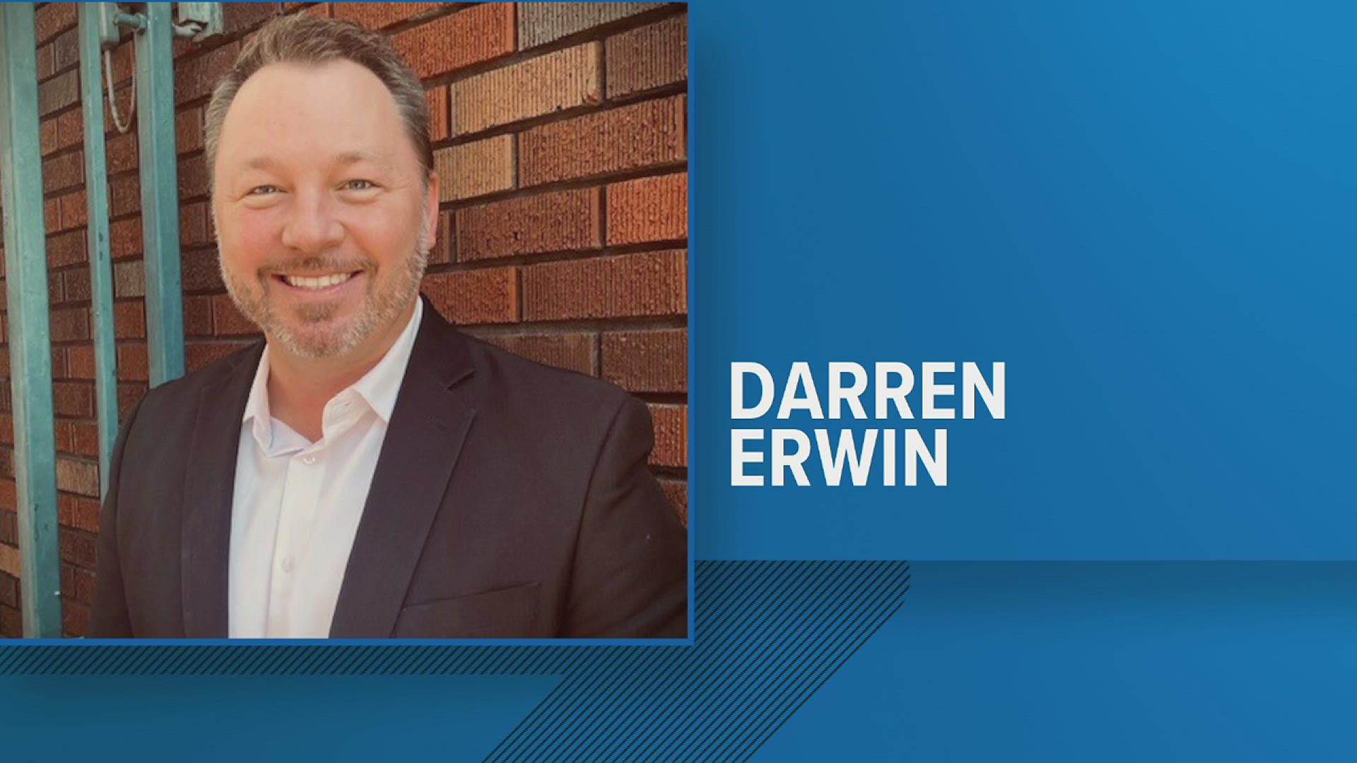 Darren Erwin will take over from Liz Fredrichs who has led the organization for the past five years.