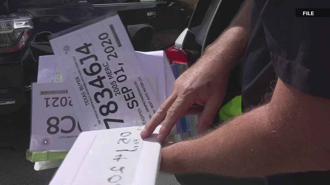 Texas redesigns temporary paper license plates to fight crime