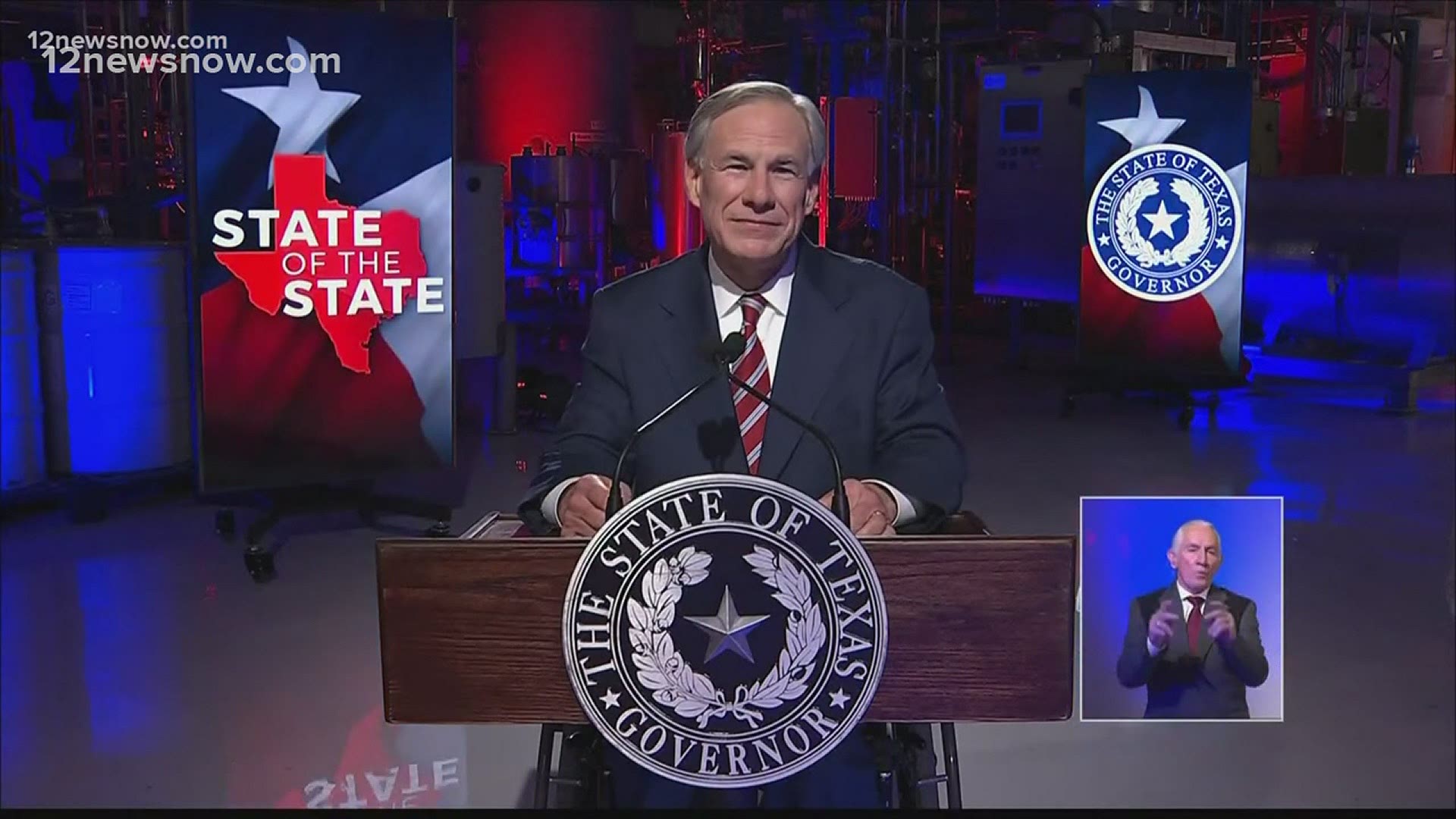 Governor Abbott Gives 2021 State Of The State Address 12newsnow Com