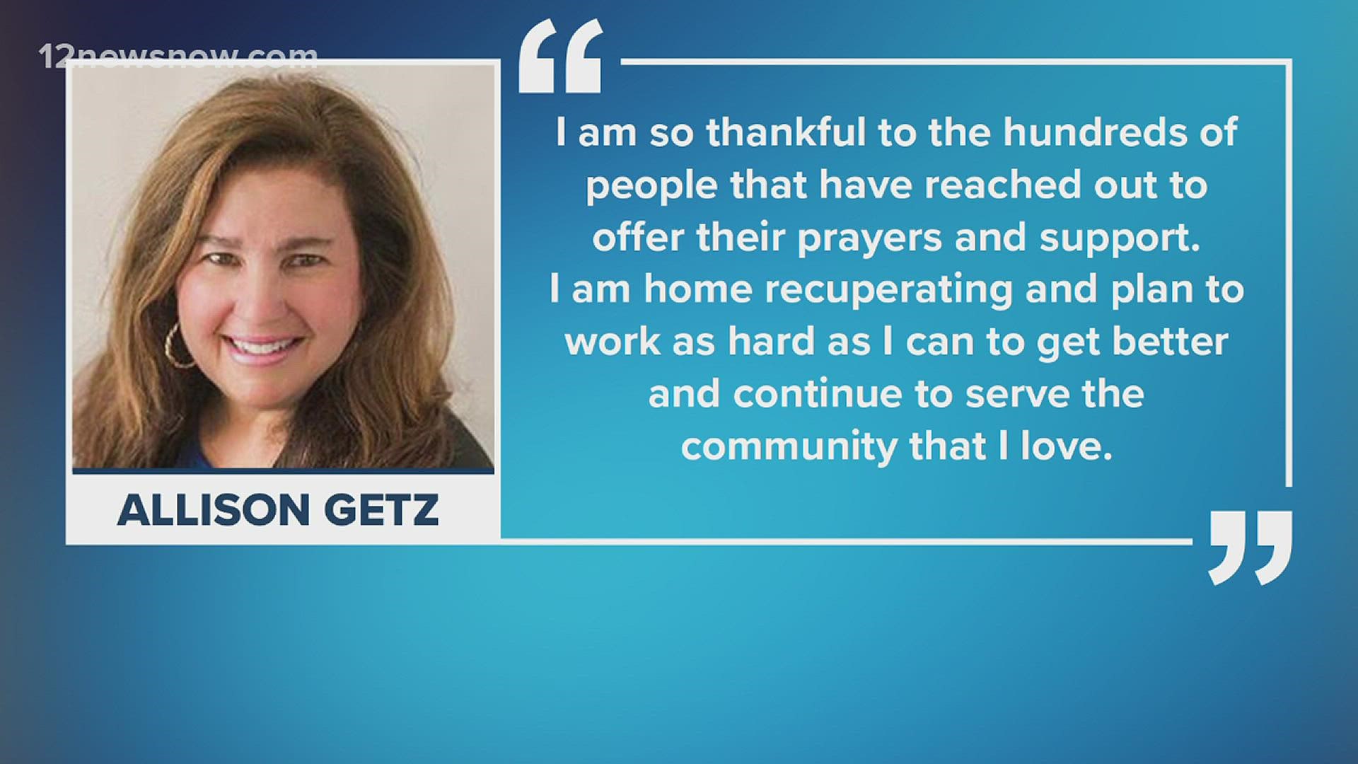Allison Getz said she is working hard to get better, so she can continue serving the community she loves.