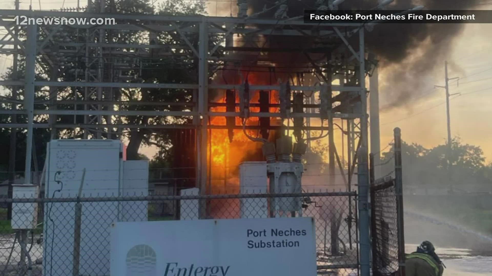 The Port Neches fire department says the fire is now contained.