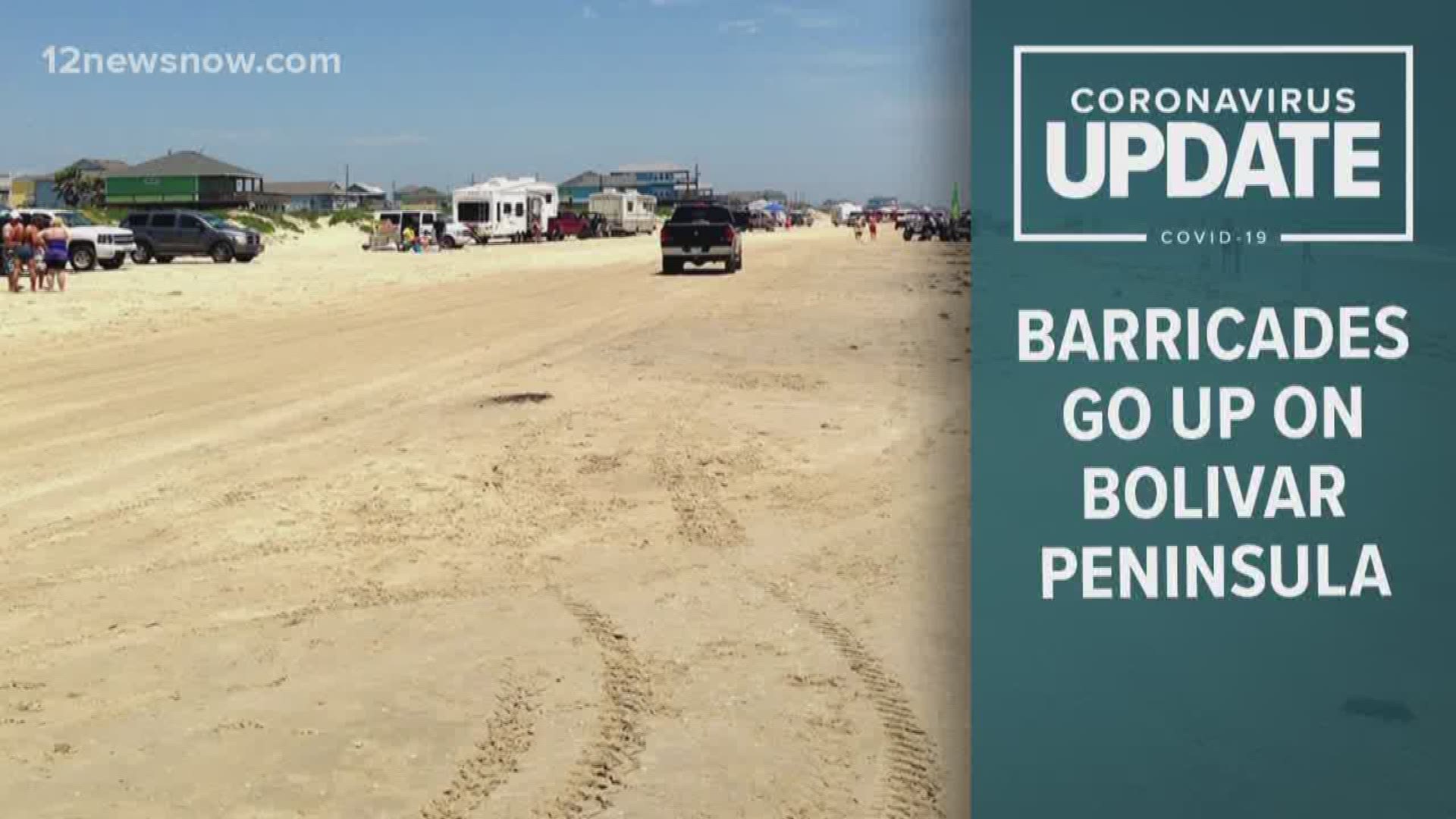 Barricades are going up on Galveston County beaches ahead of Easter weekend