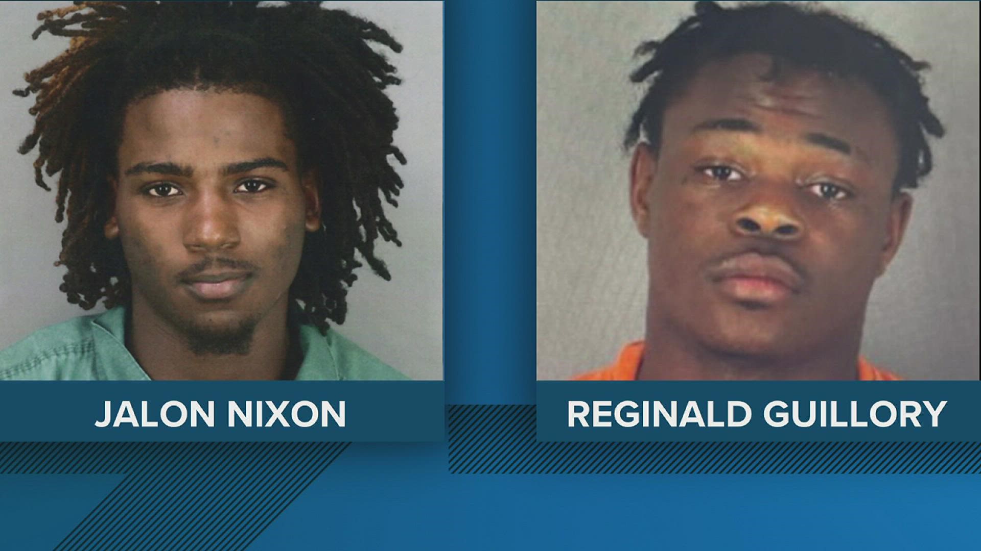 Jalon Nixon and Reginald Guillory are both charged with two counts of aggravated assault on a peace officer.