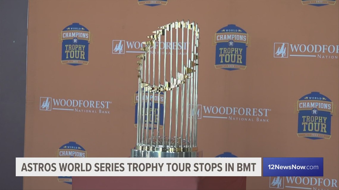 Astros' World Series trophy on its way to College Station