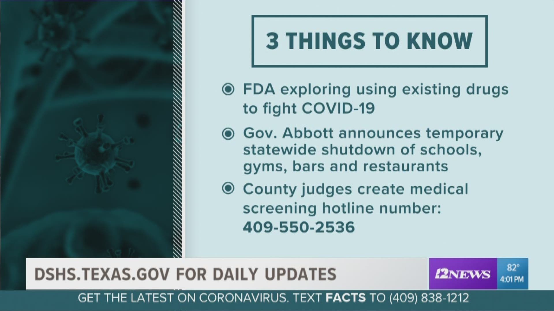 Judges and Mayors in the Southeast Texas area gave updates on actions being made regarding the spread of the coronavirus.