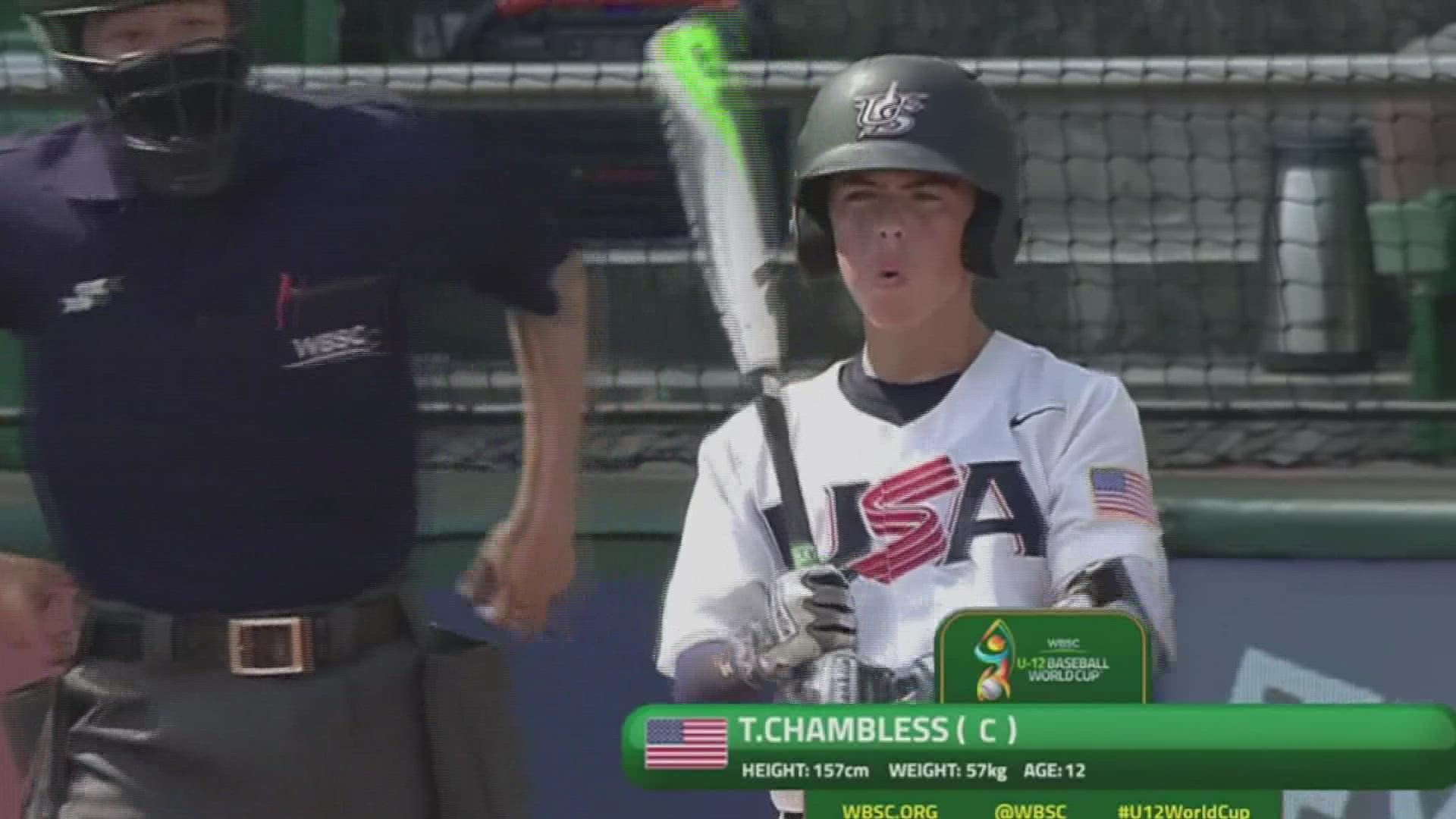 USA Baseball's game one win featured local catcher.