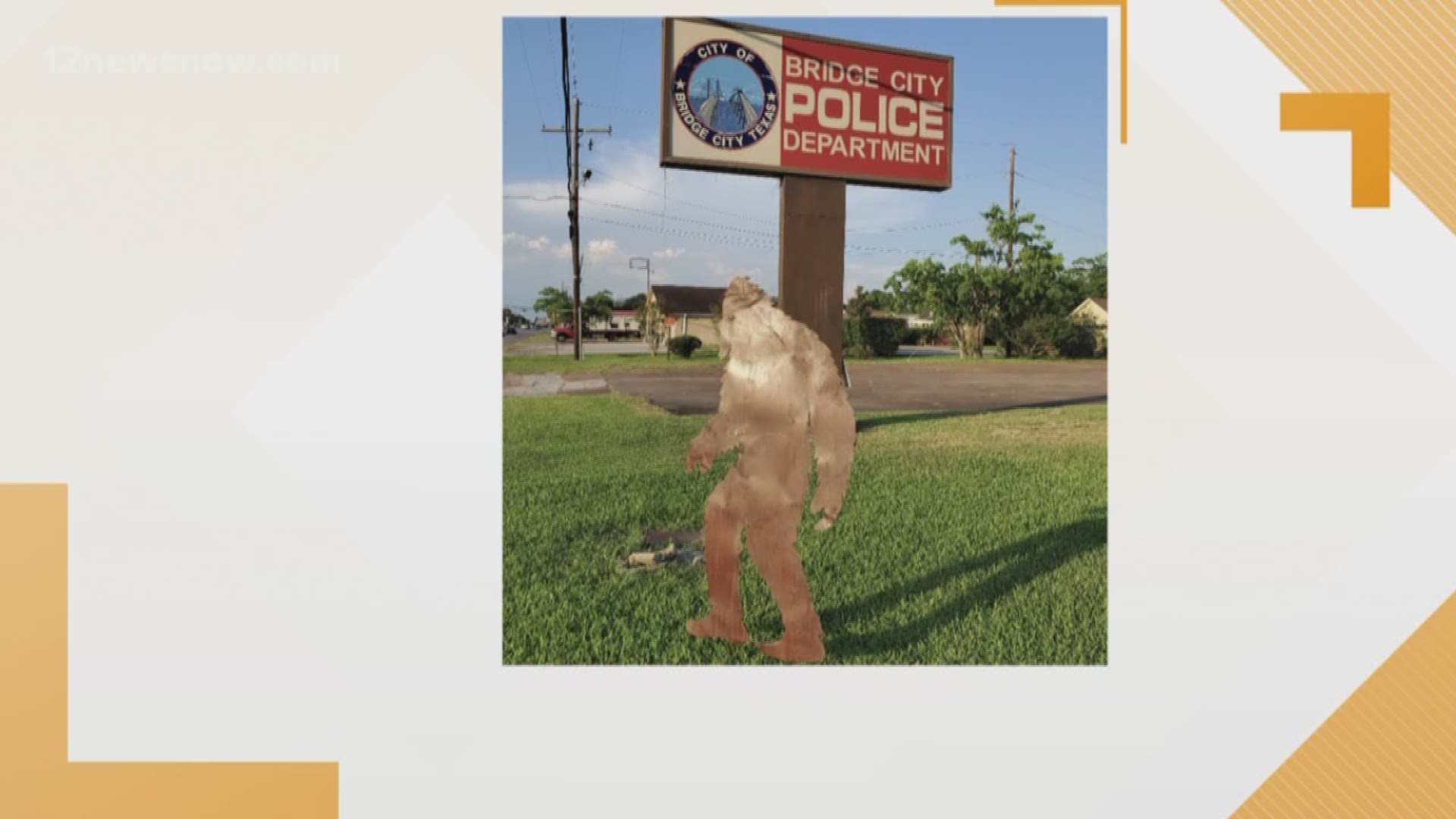 Cutout of a Sasquatch spotted around Orange County