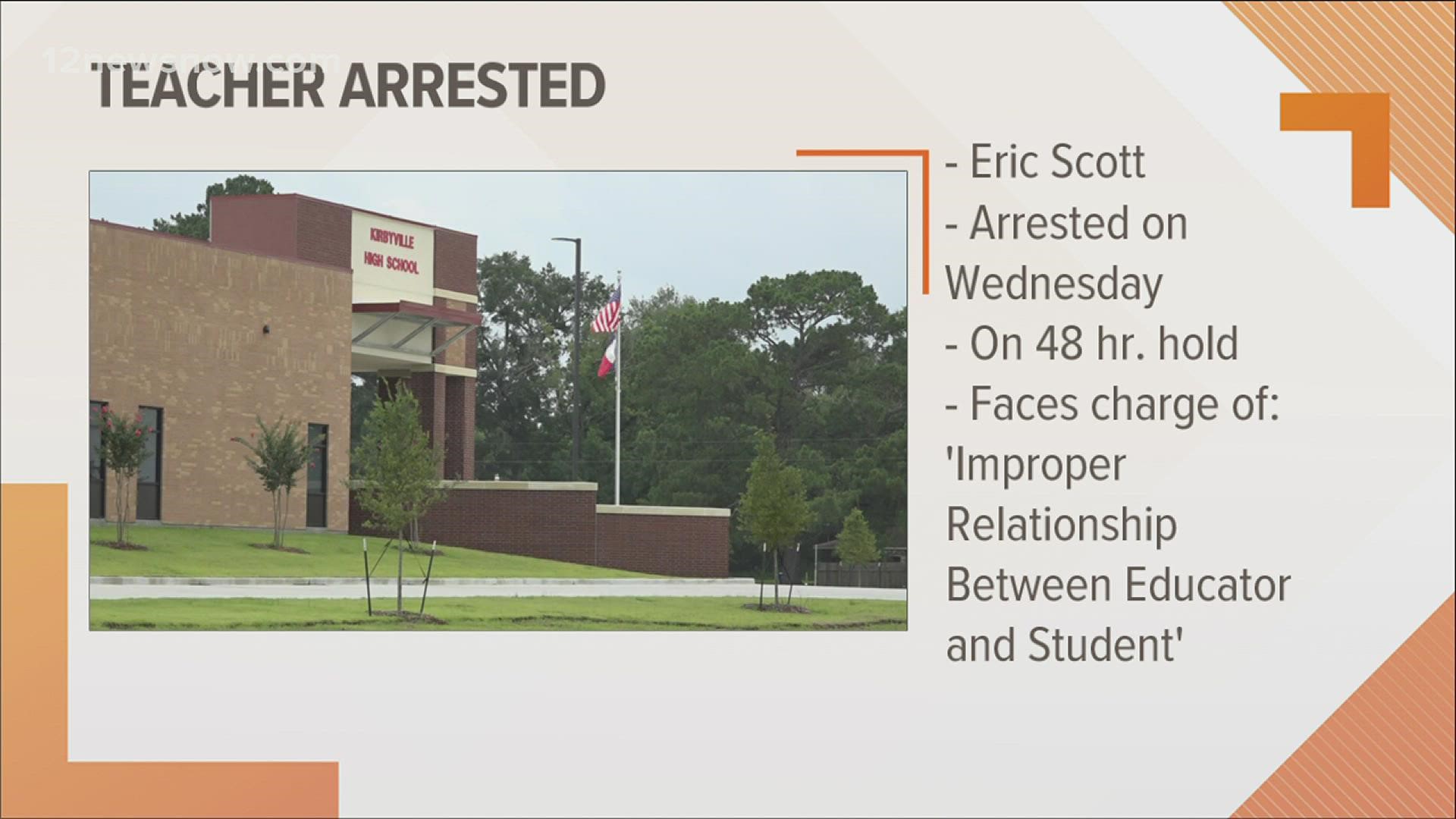 Kirbyville HS teacher arrested, accused of 'improper relationship' with