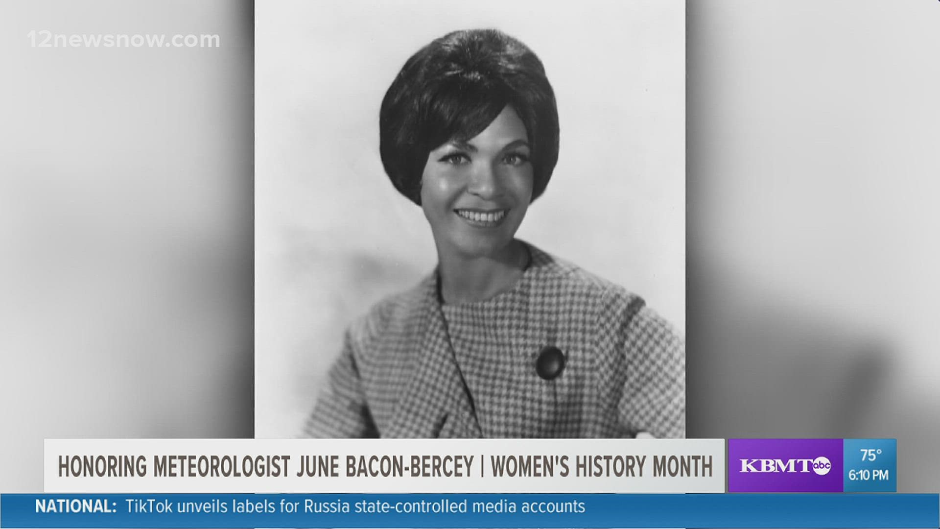 June Bacon-Bercey was the first Black woman to earn a degree in meteorology.