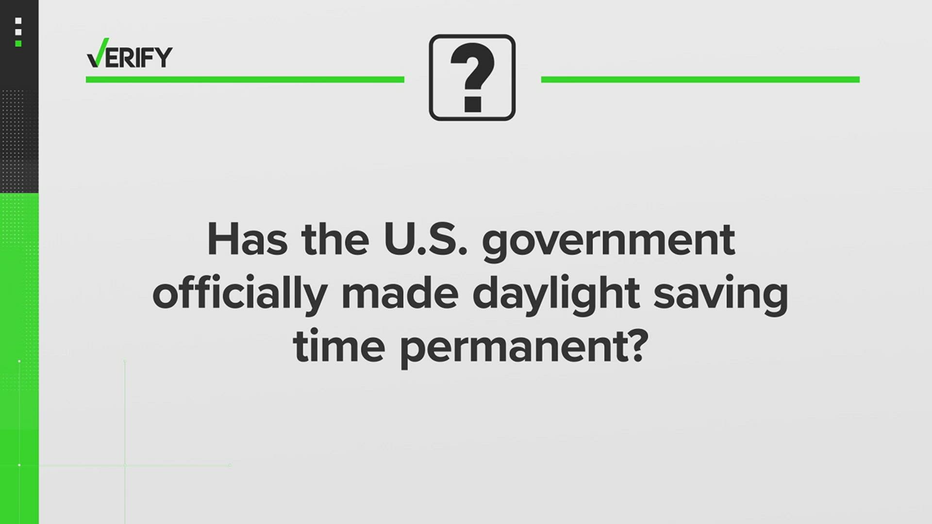 Bill to make daylight saving time permanent didn't pass