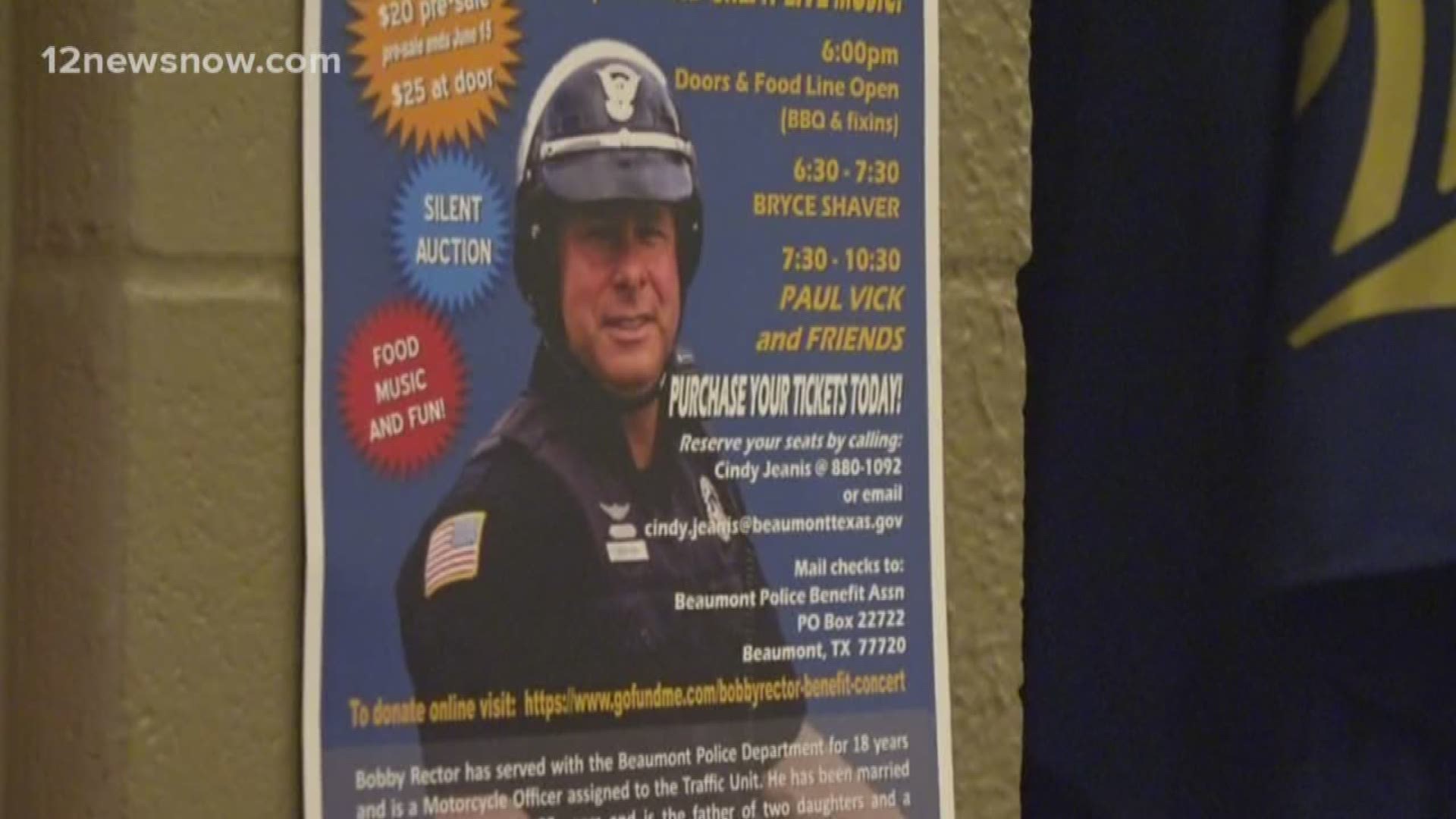Beaumont Police Department hold benefit concert for officer recovering from cancer
