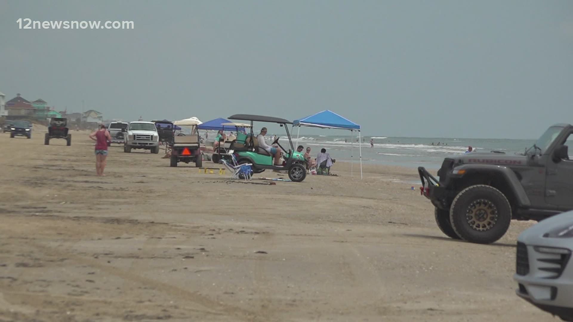 In an effort to keep COVID-19 from spreading, those on Crystal Beach say the the beach wasn't very crowded and left plenty of room to keep distance between families