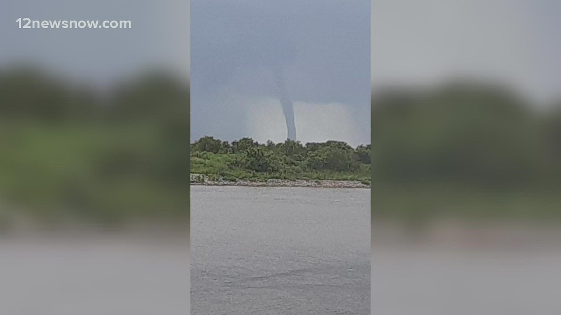 These waterspouts typically stay over the water and generally do not last very long.