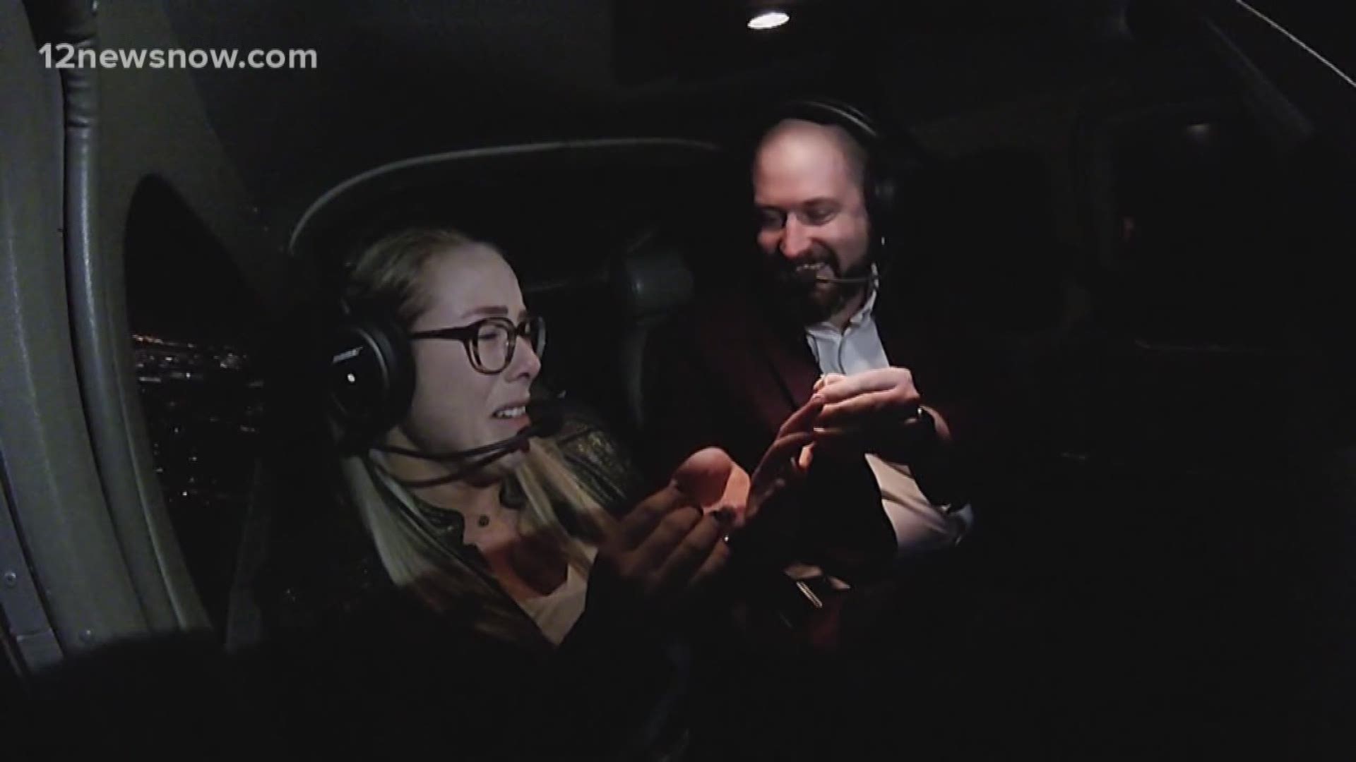 One woman got the surprise of a lifetime while flying over Christmas light displays in North Texas