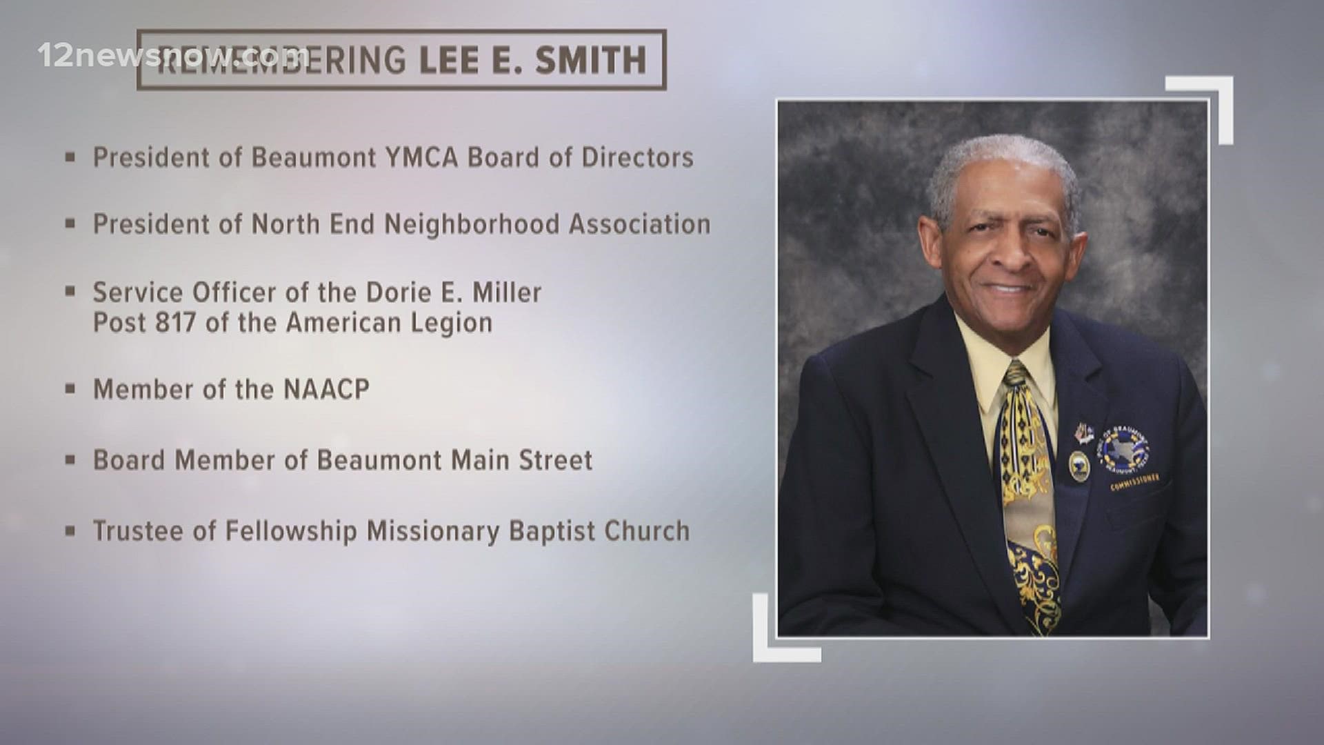 Lee Smith was the first black man to be elected president of the Port of Beaumont commissioners board. He was also active in many other organizations in Beaumont.