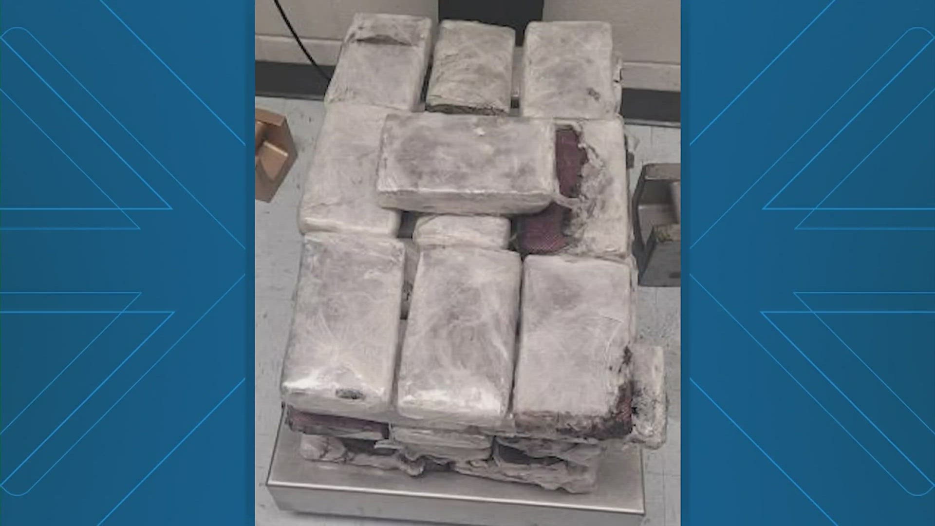 The cocaine was found in the walls of a commercial ice cream maker at a cargo facility.