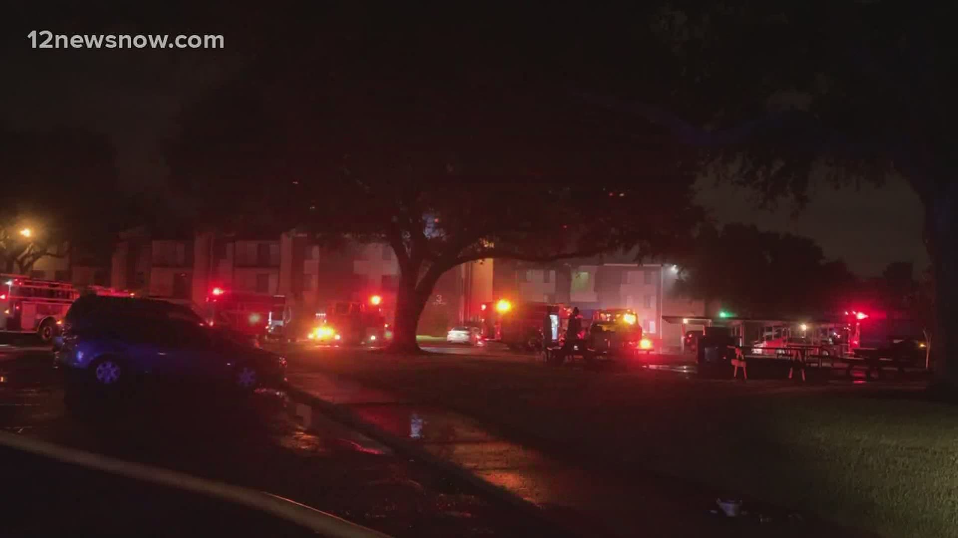 People who live at the complex told 12News that they were woken up around 3 a.m. by firefighters telling them to get out because of a fire in one of the buildings.