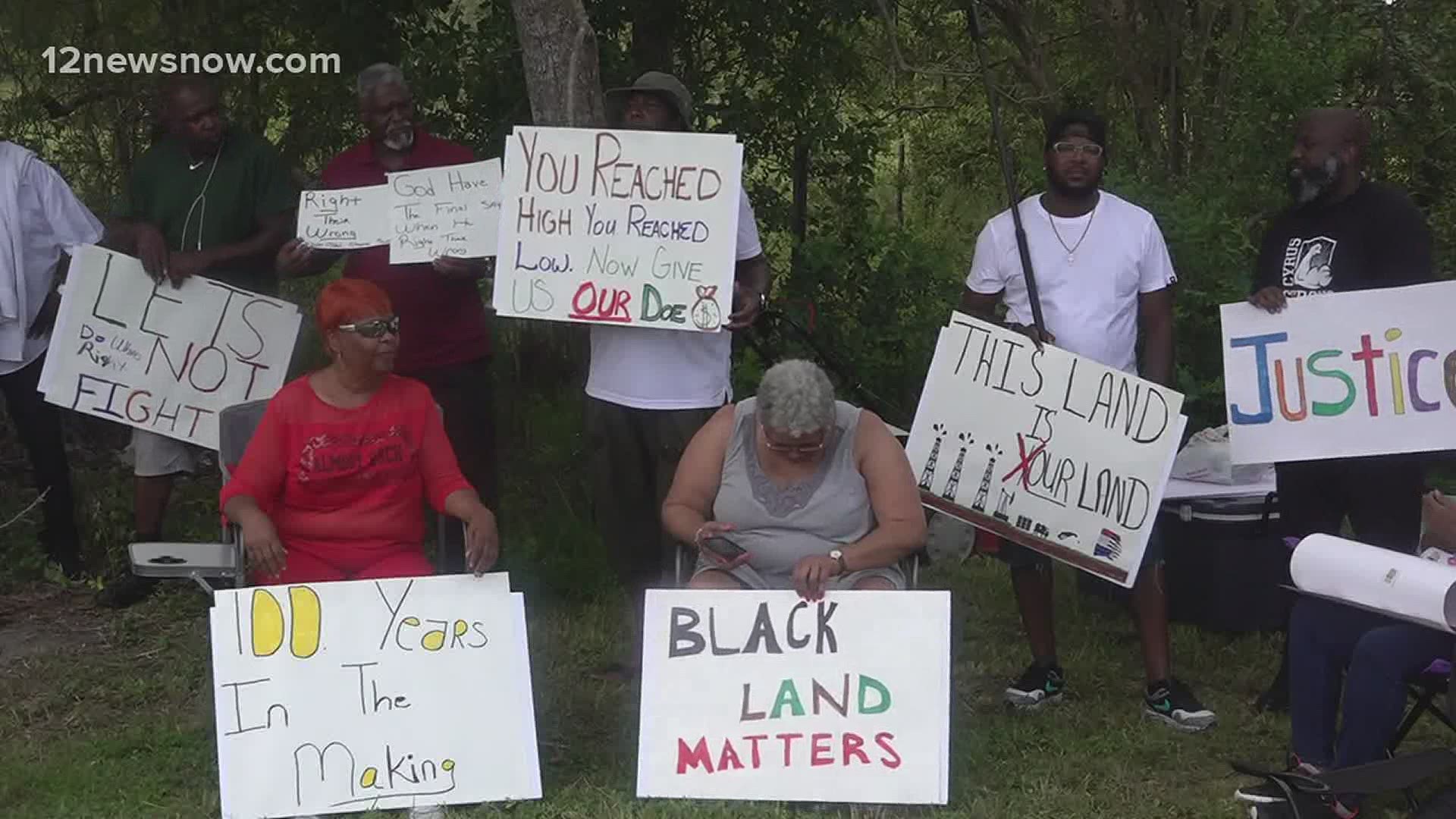 The families claim their ancestors were forced off their land and were victims of fraudulent county officials and oil companies.