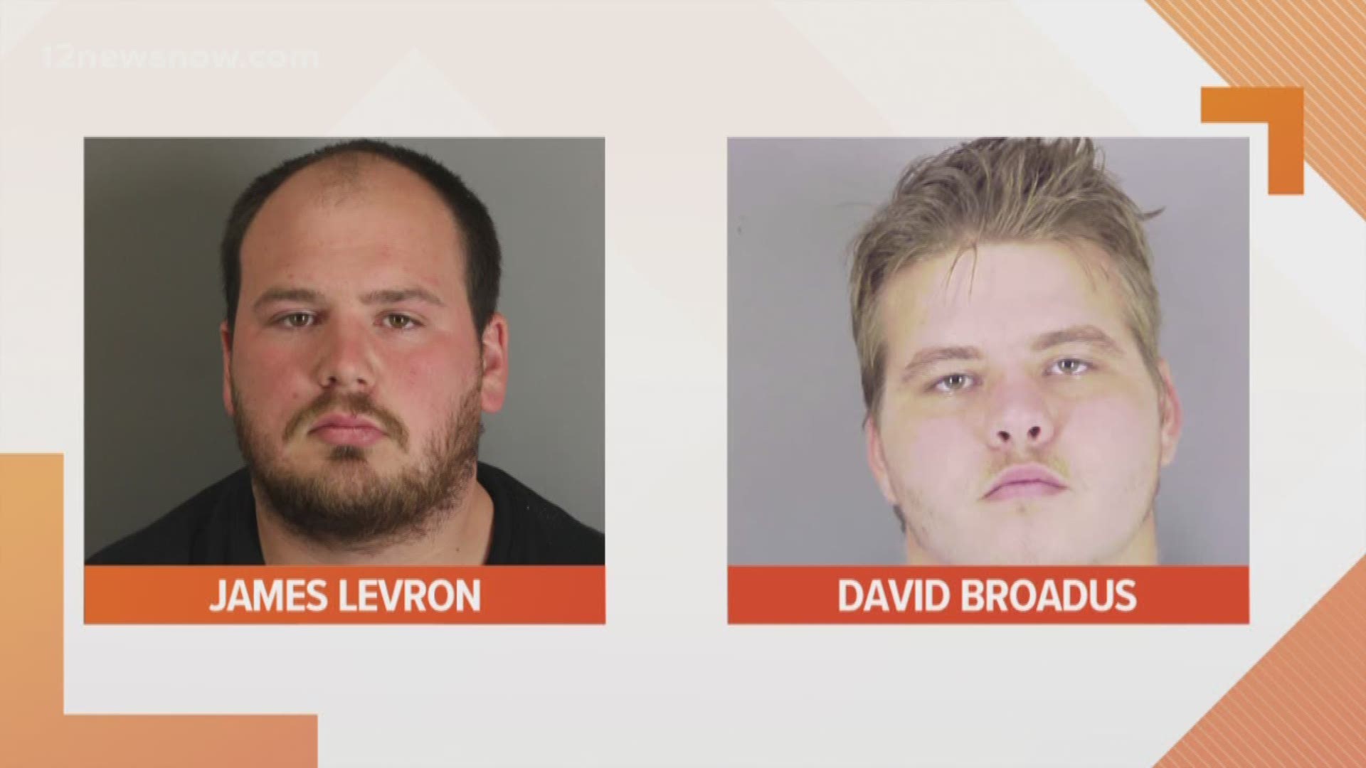 19-year-old David Broadus and James Levron were accused of killing Jose Leal in January 2018 during a car chase in Port Arthur. The shooting led to a crash involving five cars on Highway 69. Both men were indicted for a second degree felony of aggravated assault and murder.