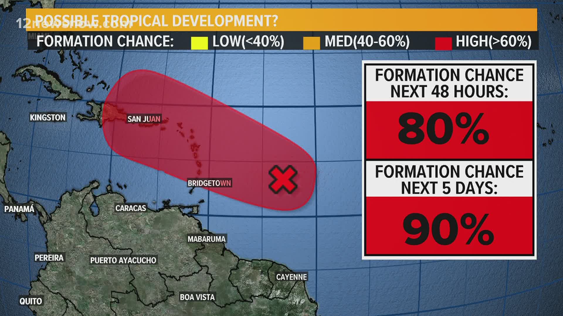 NOAA Invest 92L could tropical storm in Atlantic