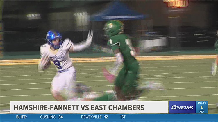 Hamshire-Fannett High School shuts out East Chambers 41 - 0 in the 'Rice Bowl'