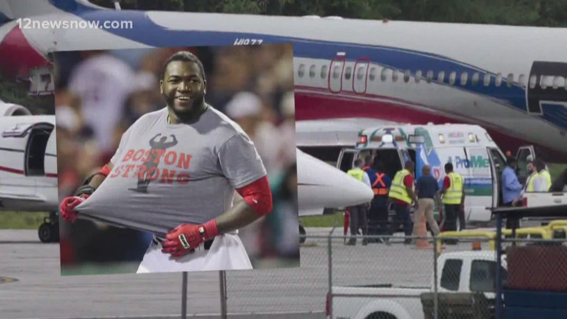 The man affectionately known as Big Papi was flown to Boston's Mass General Monday night on a Red Sox team plane.