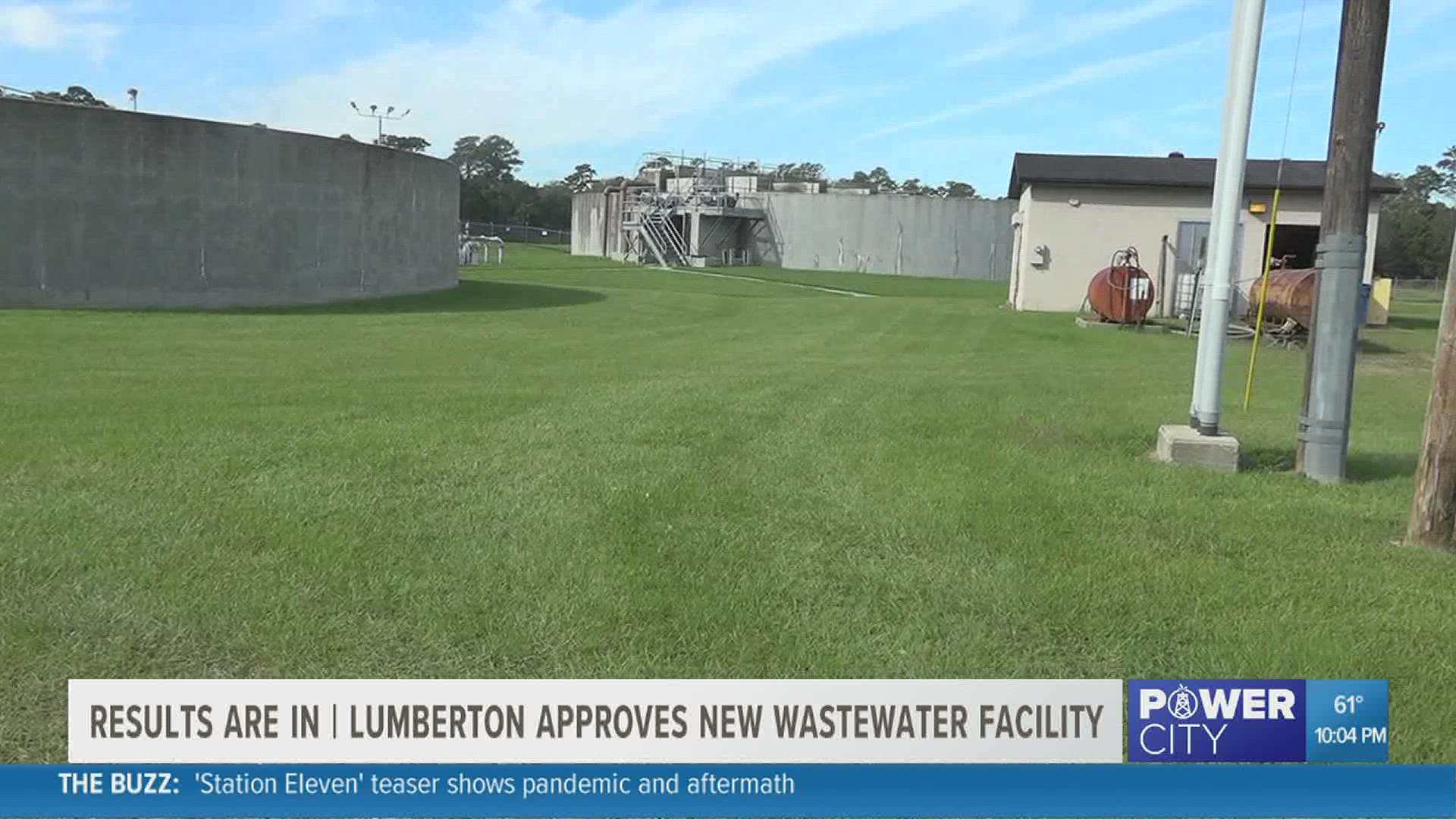 In Lumberton 58% of voters said yes to funding a $74.3M proposition to pay for a wastewater treatment system.