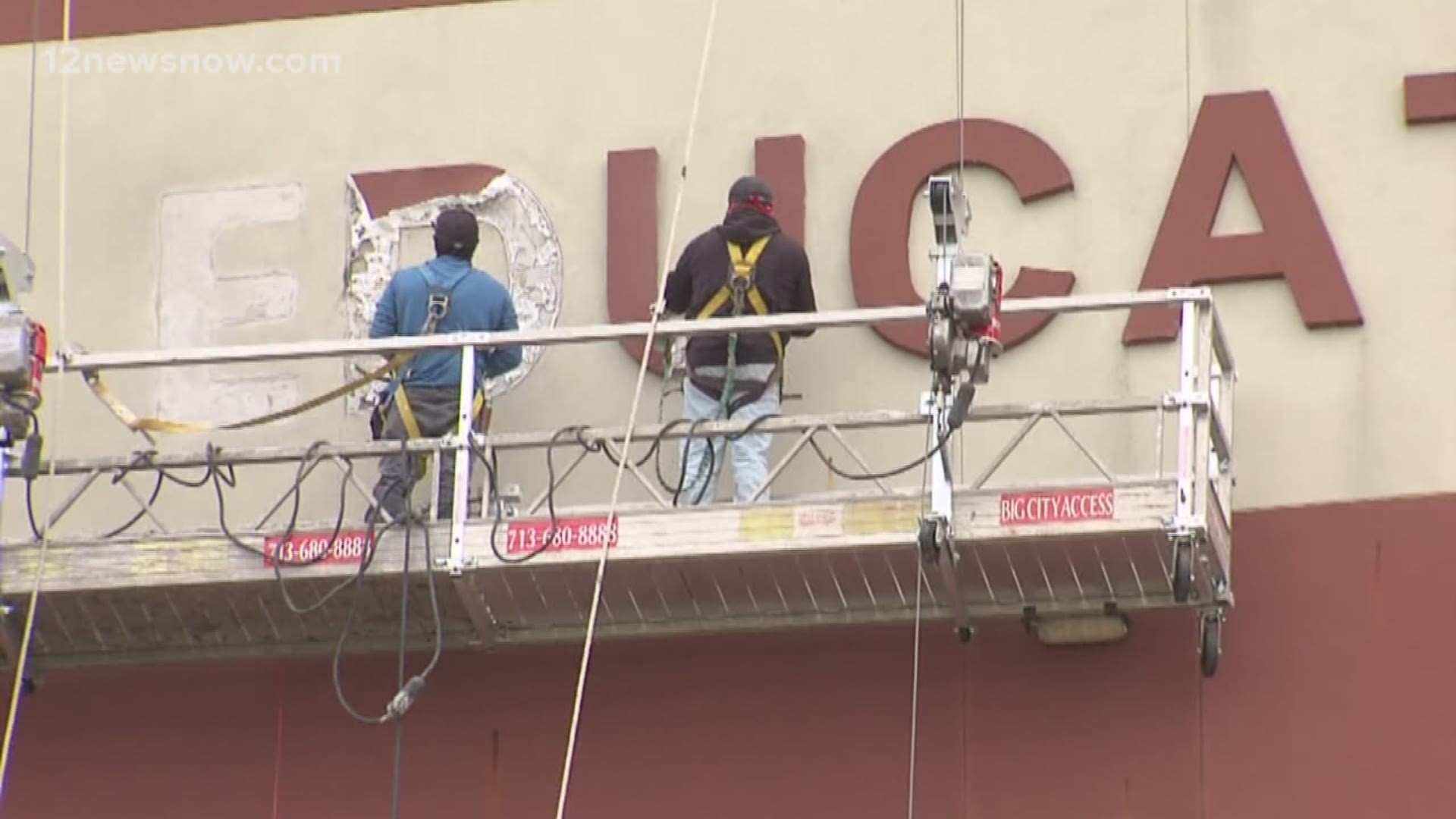 Letters come down at BISD stadium, but the debate continues