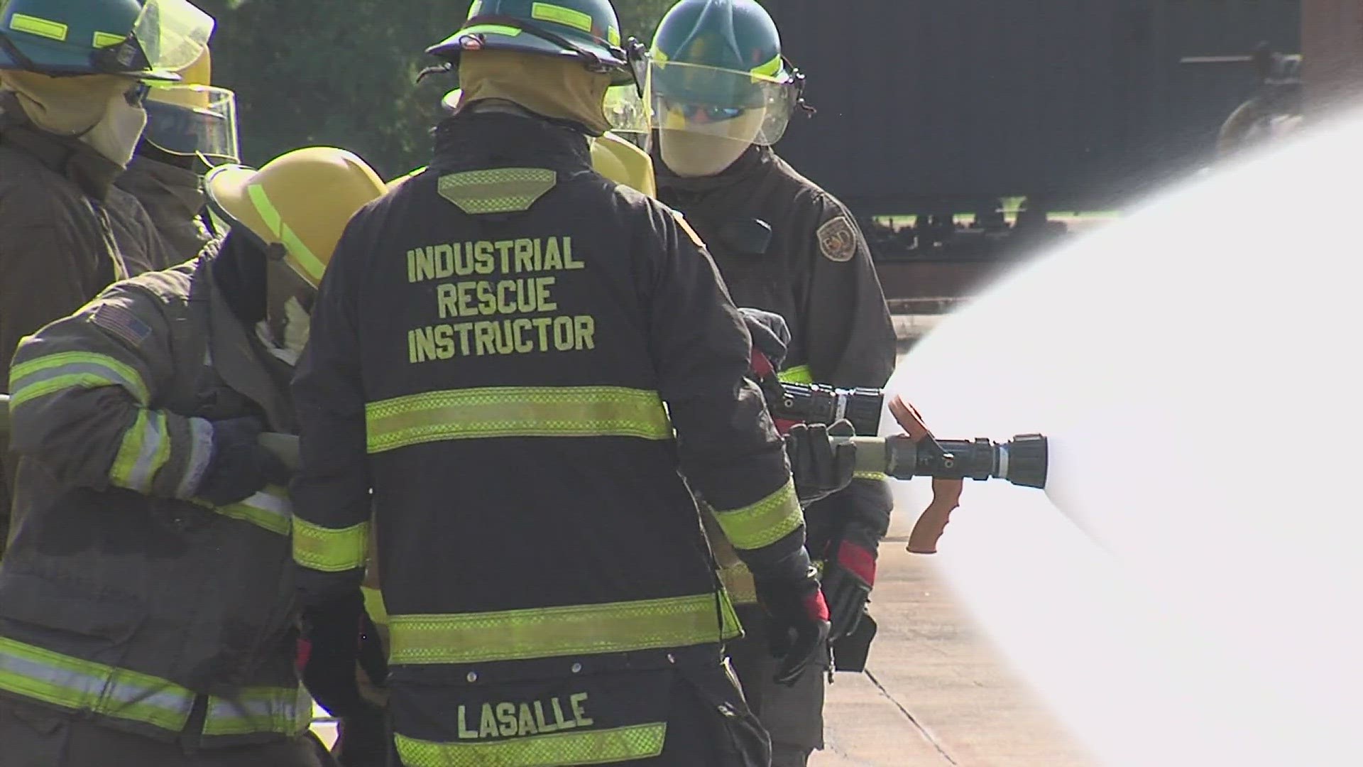 Trainers run drills and coach crews how to respond to potential dangers, like wildfires nearing chemical plants.